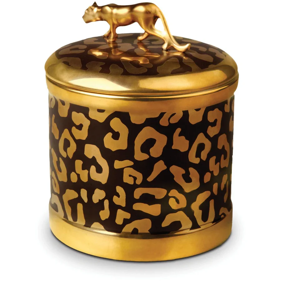 Leopar Kapaklı Mum