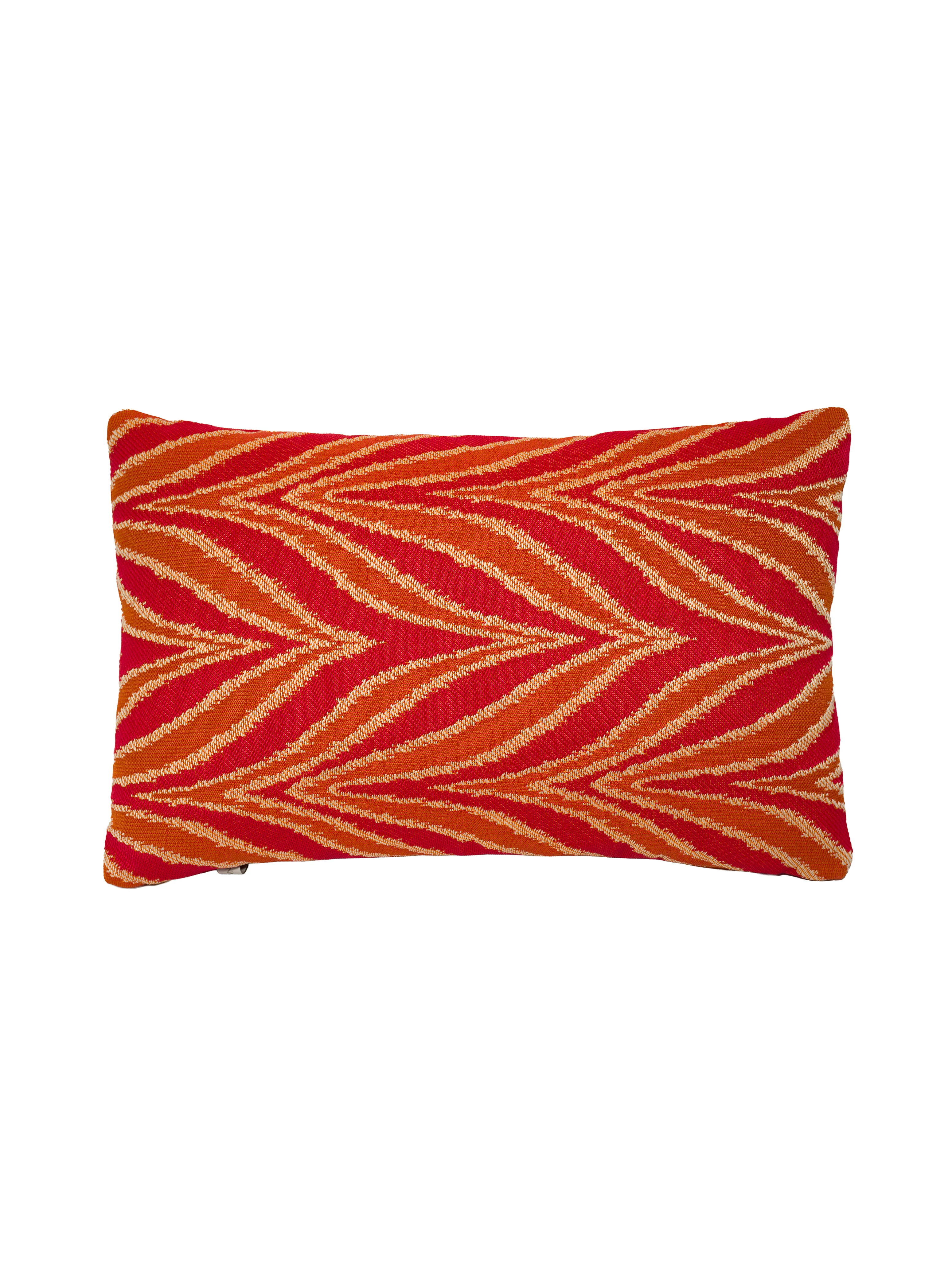 Yapraklı Mercan Renk Outdoor Kumaş Dikdörtgen Yastık