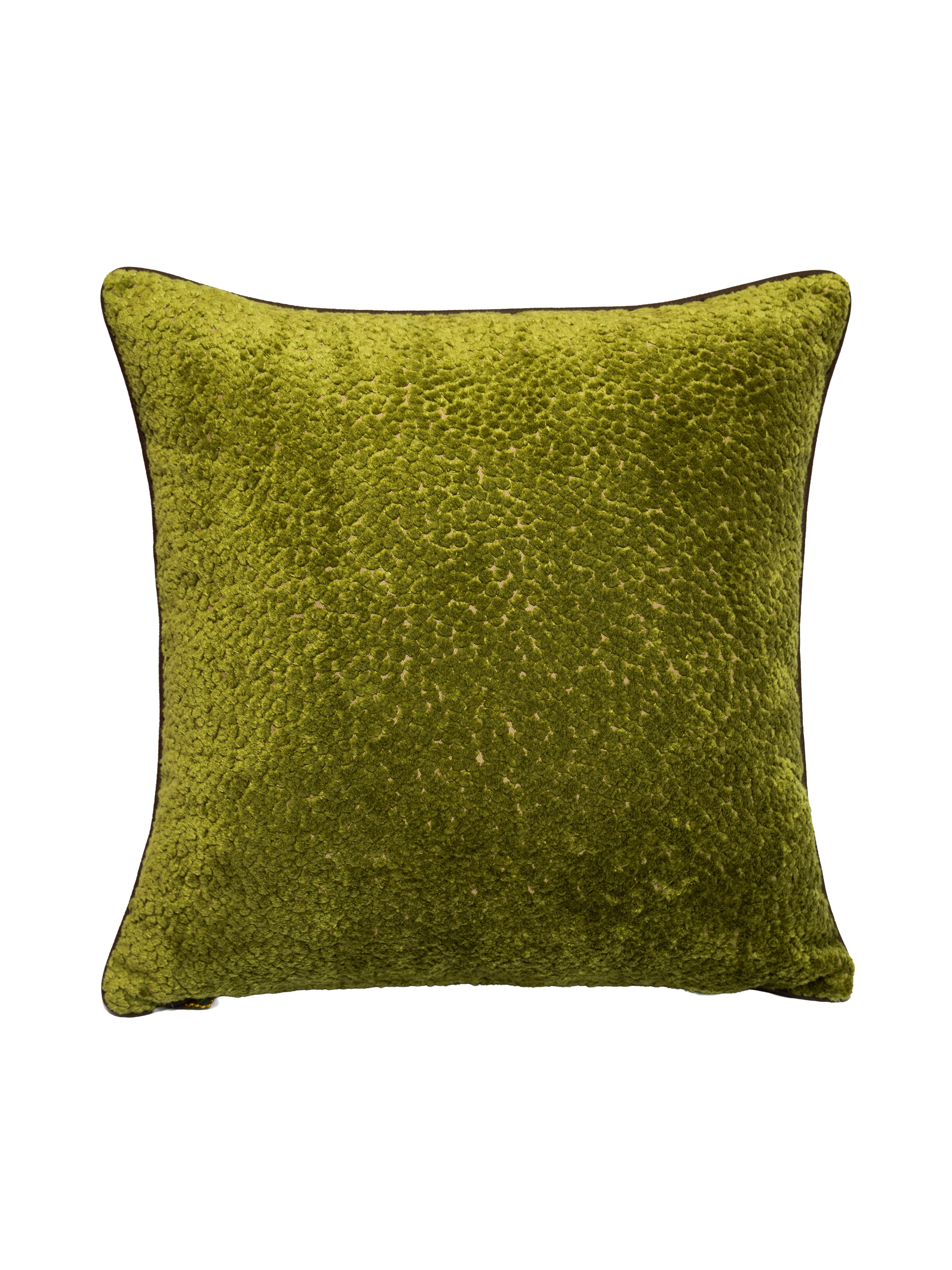 Yeşil Kabartma Yastık