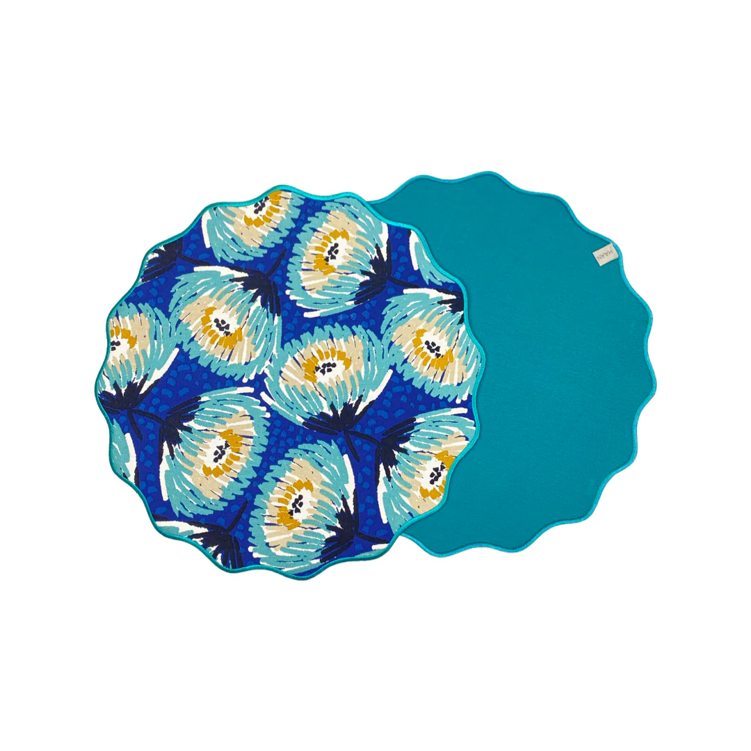 Mavi Desen Amerikan Servis