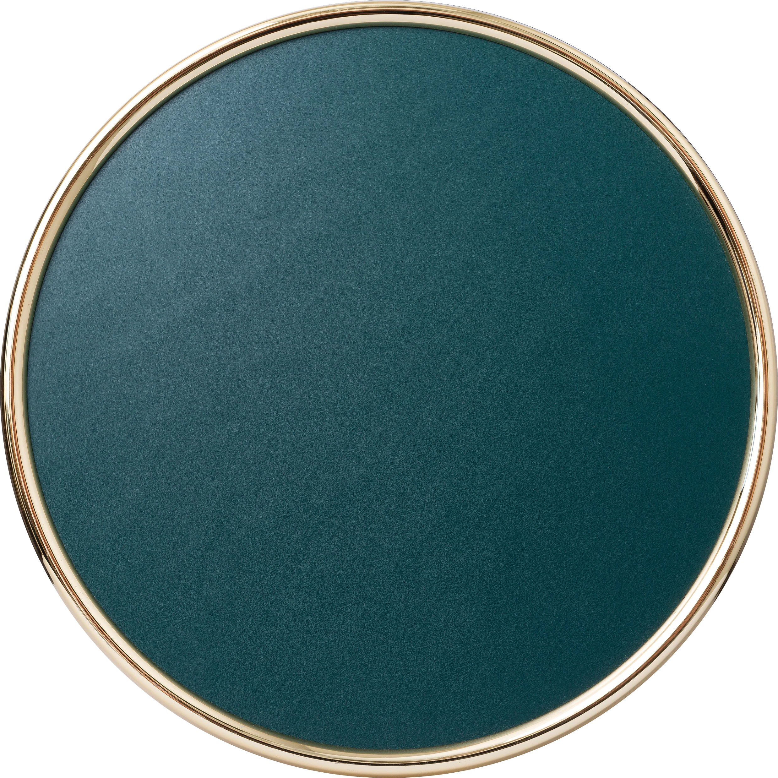 Petrol Yeşili Deri Supla ve  Kahve Tepsisi