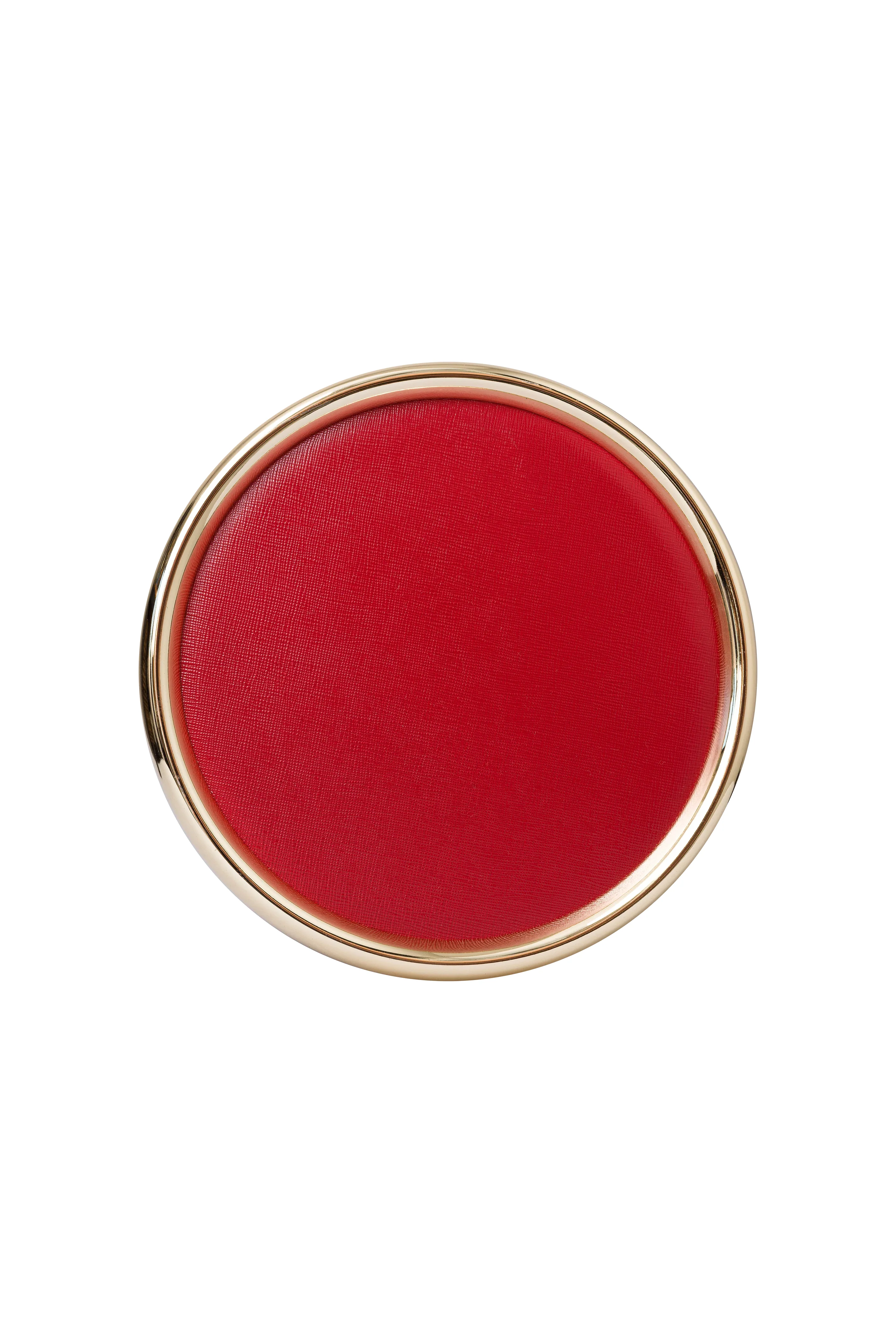 Kırmızı Dokulu Deri Supla ve  Kahve Tepsisi