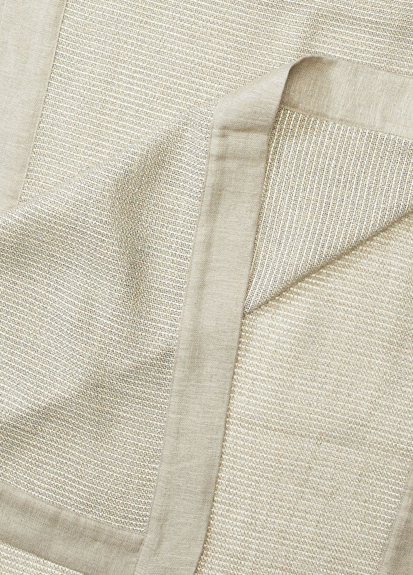 Gri Parlak File Keten Runner