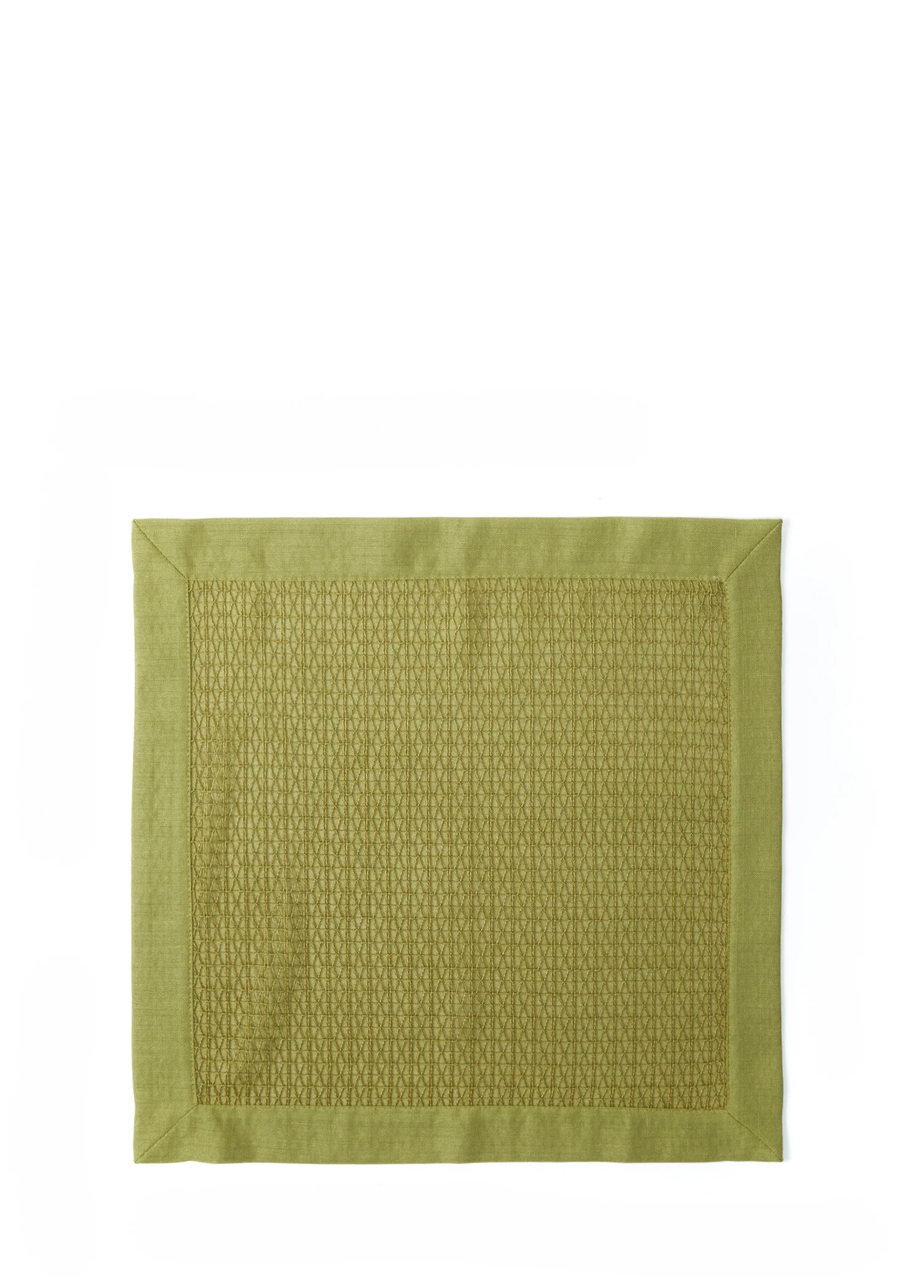 Yeşil Geometrik Desenli 4lü Peçete Seti