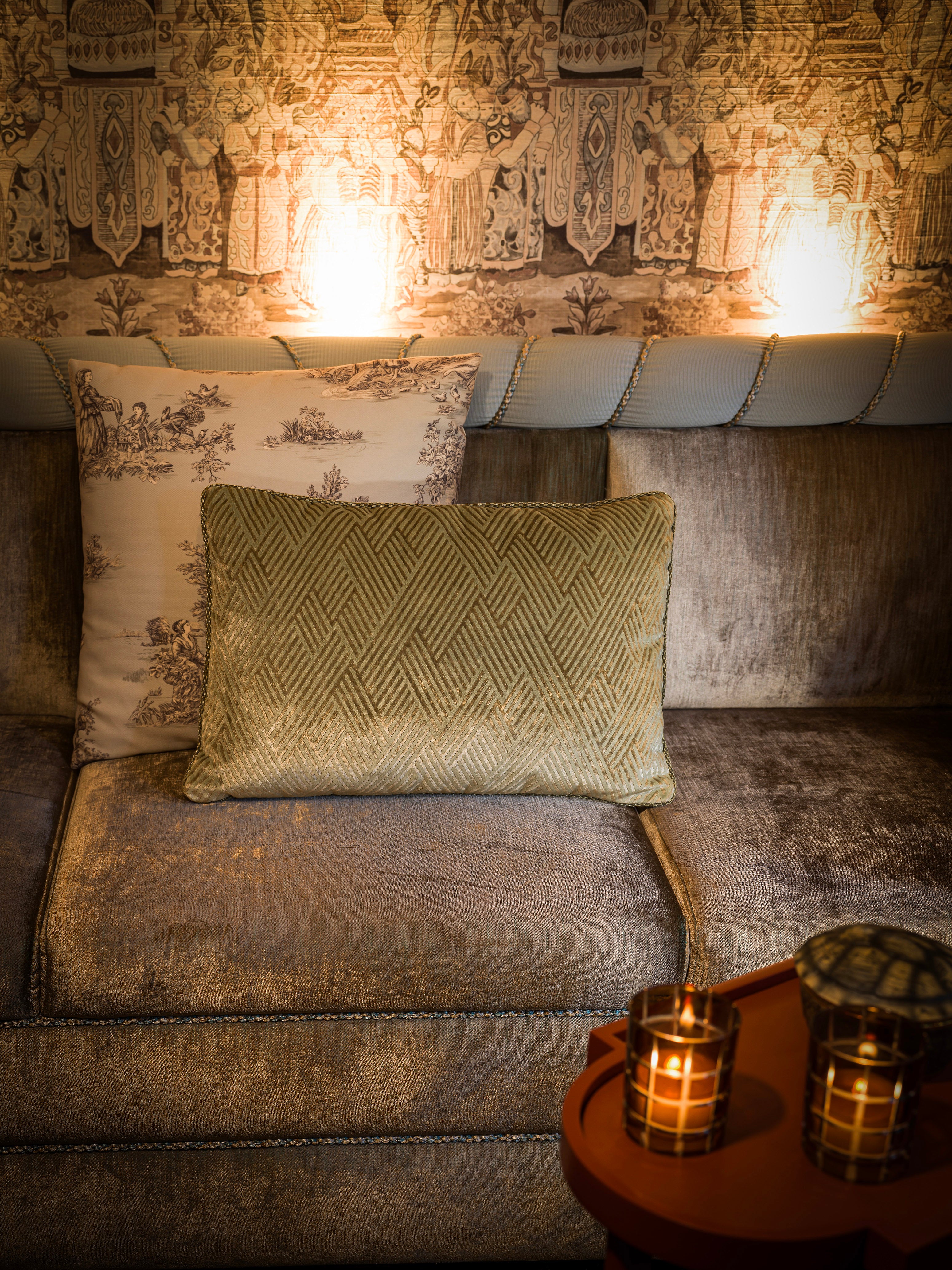 Yeşil Soft Zigzag Desenli Yastık