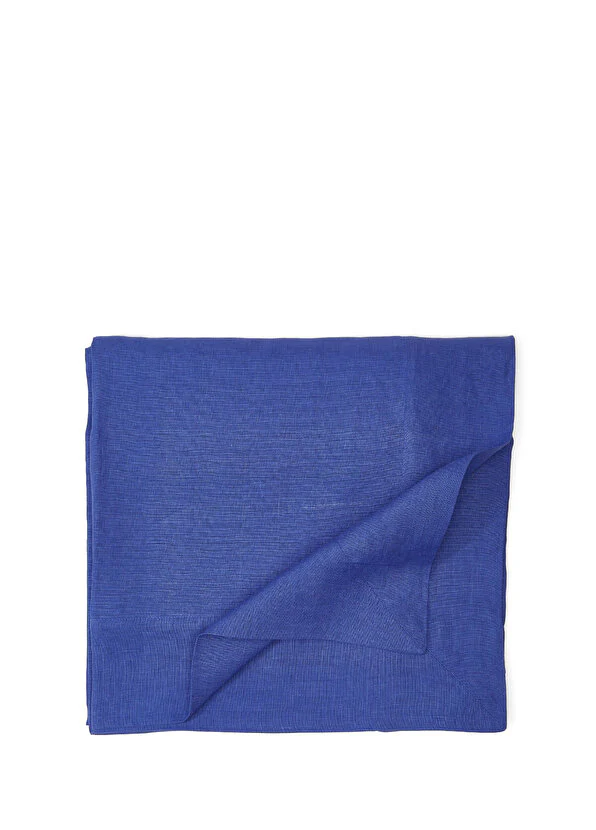 Saks Mavisi Keten Masa Örtüsü