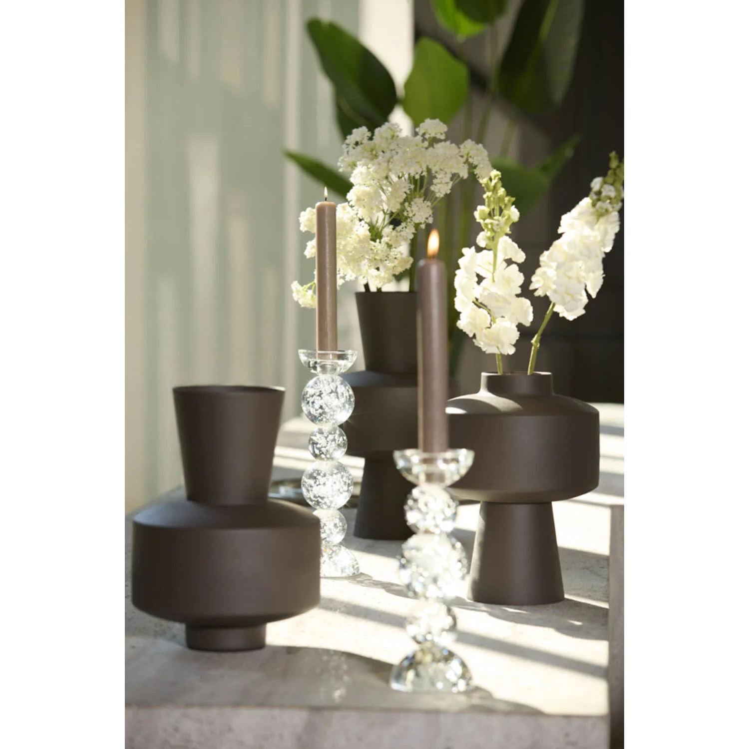 Kristal Yuvarlak Cam Mumluk