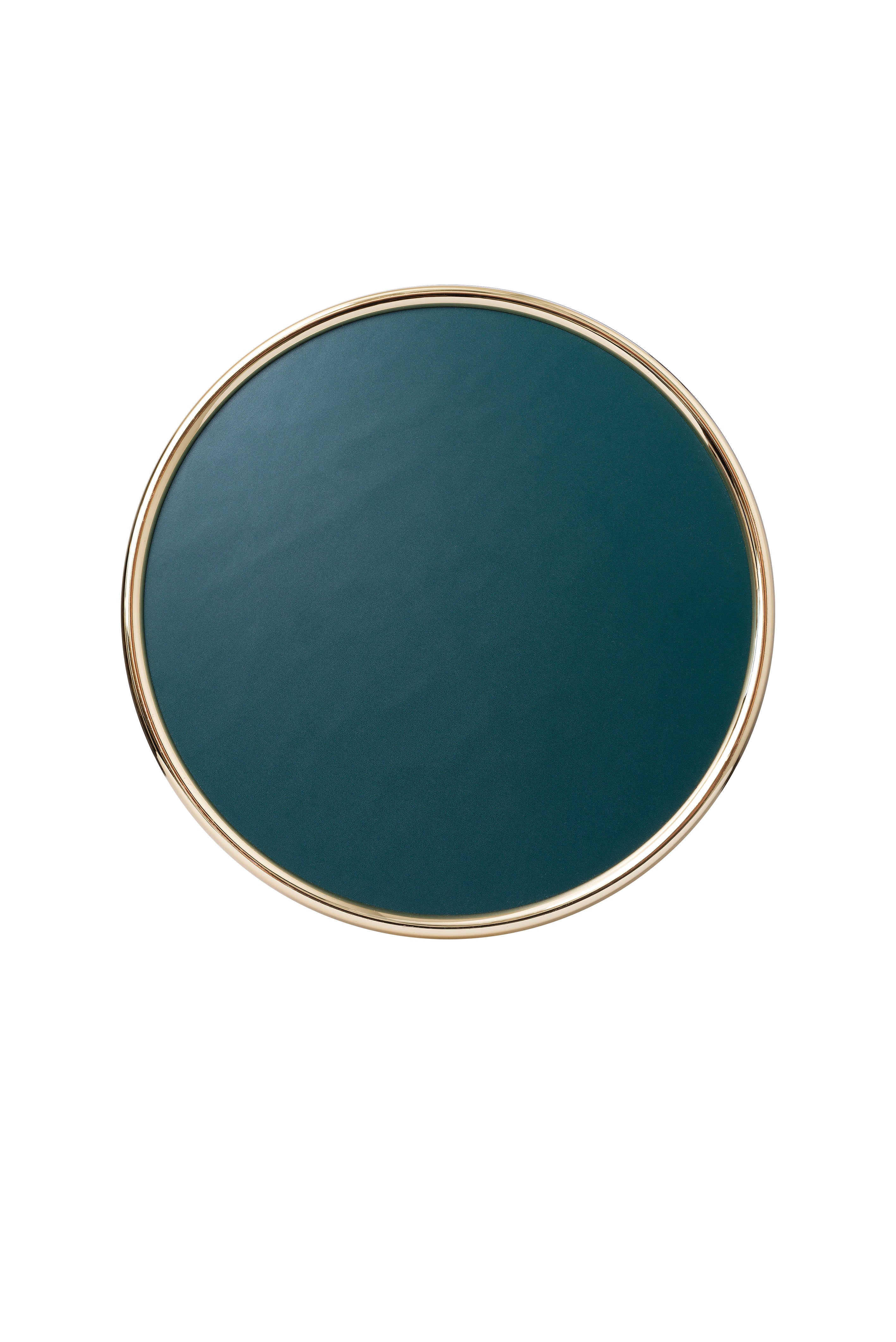 Petrol Yeşili Deri Supla ve  Kahve Tepsisi