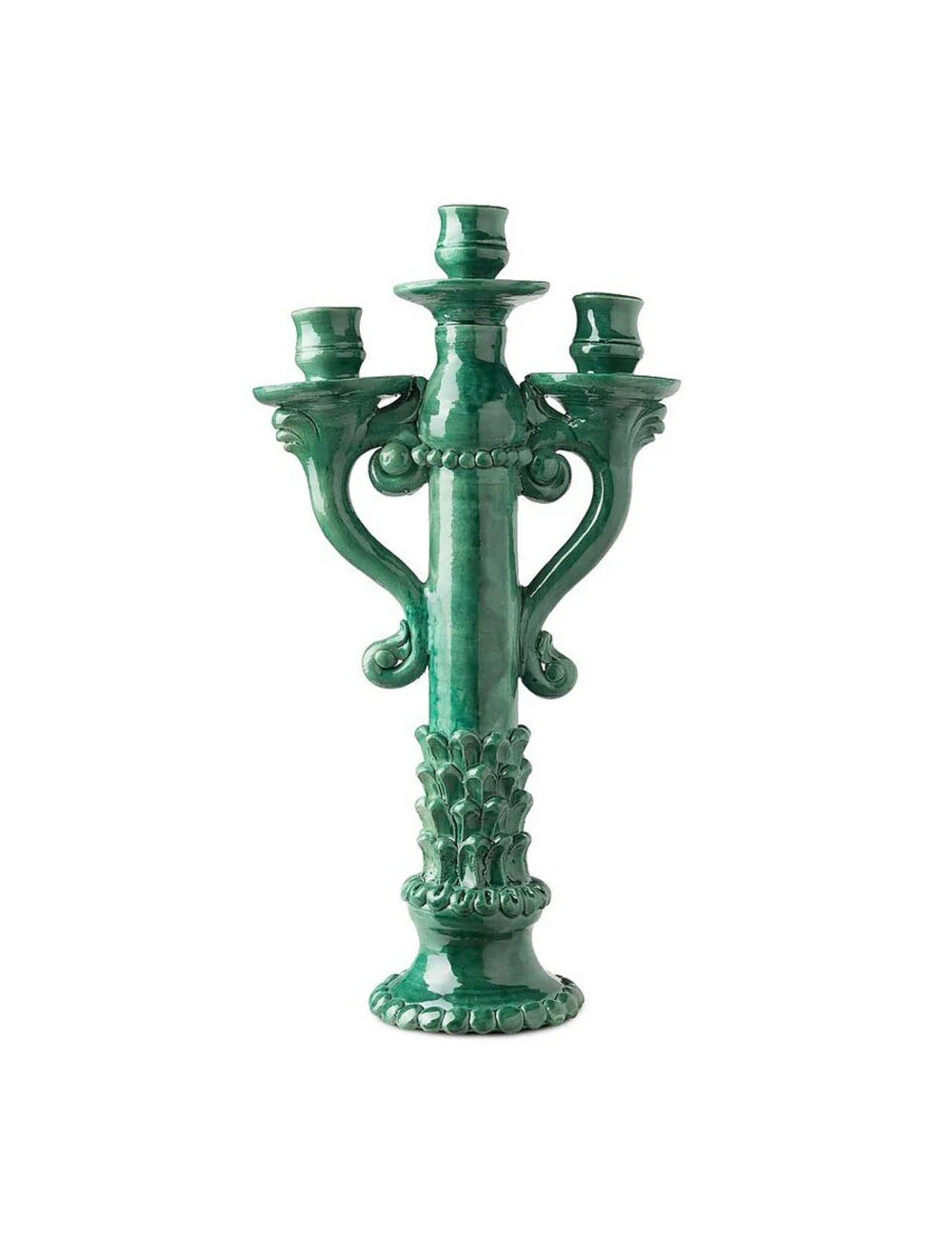 Yeşil 3'Lü Şamdan