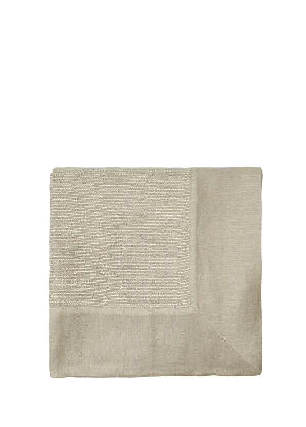 Gri Keten Masa Örtüsü