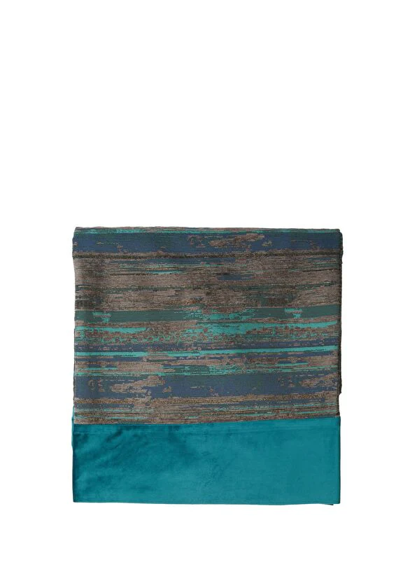 MOR MAVİ DESENLİ PARLAK MASA ÖRTÜSÜ