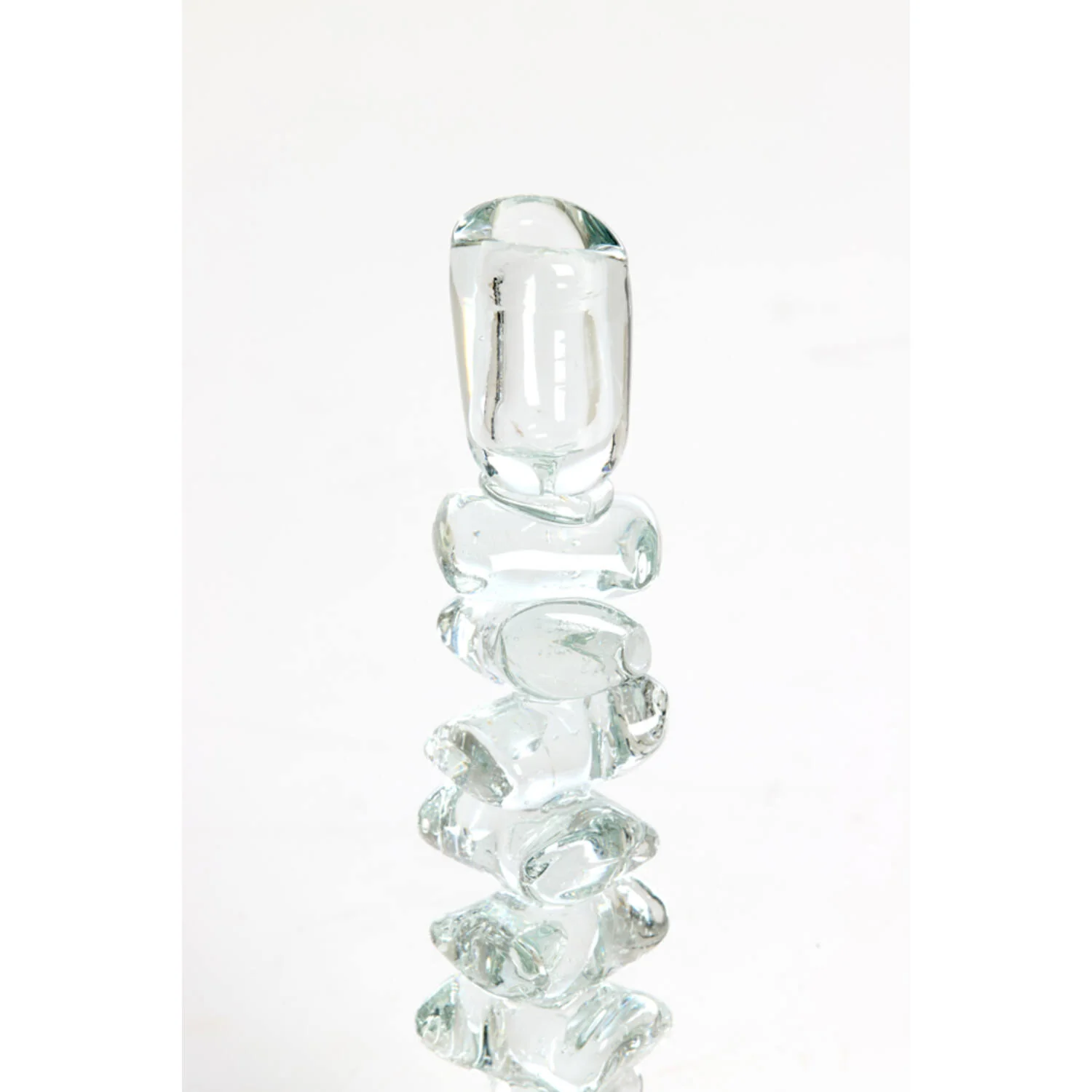 Kristal Şeffaf Cam Mumluk