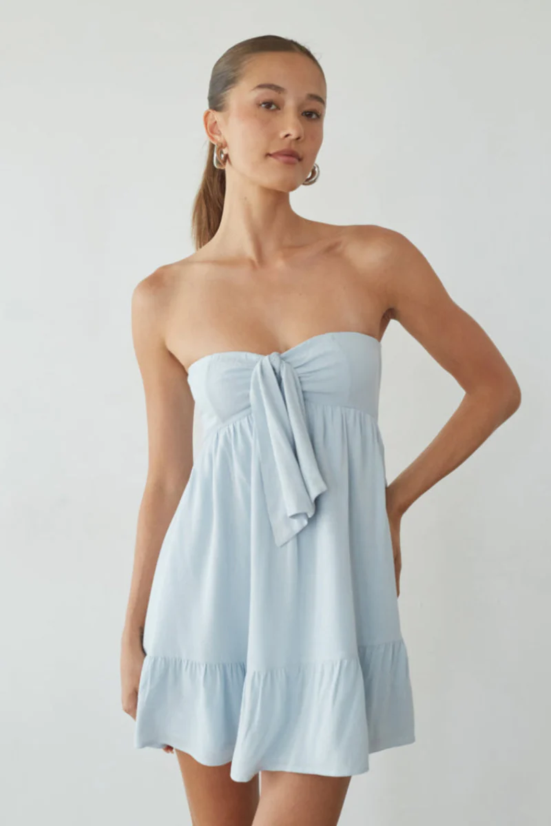 Lyric Babydoll Tie Mini Dress