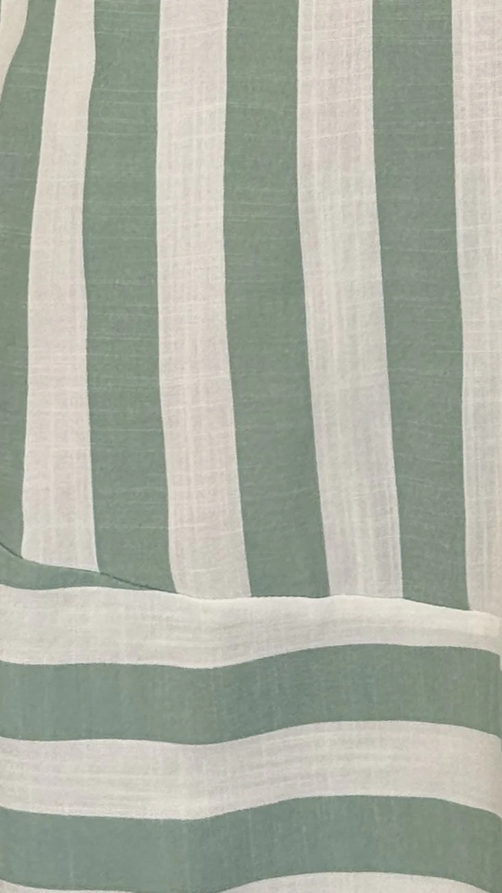 Baylee Mini Dress - Sage Stripe
