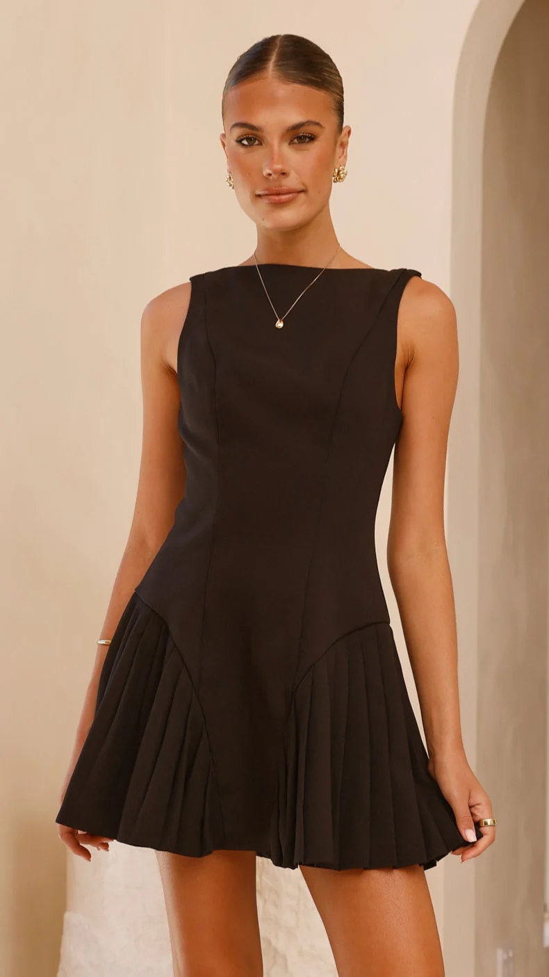 Yesim Mini Dress - Black