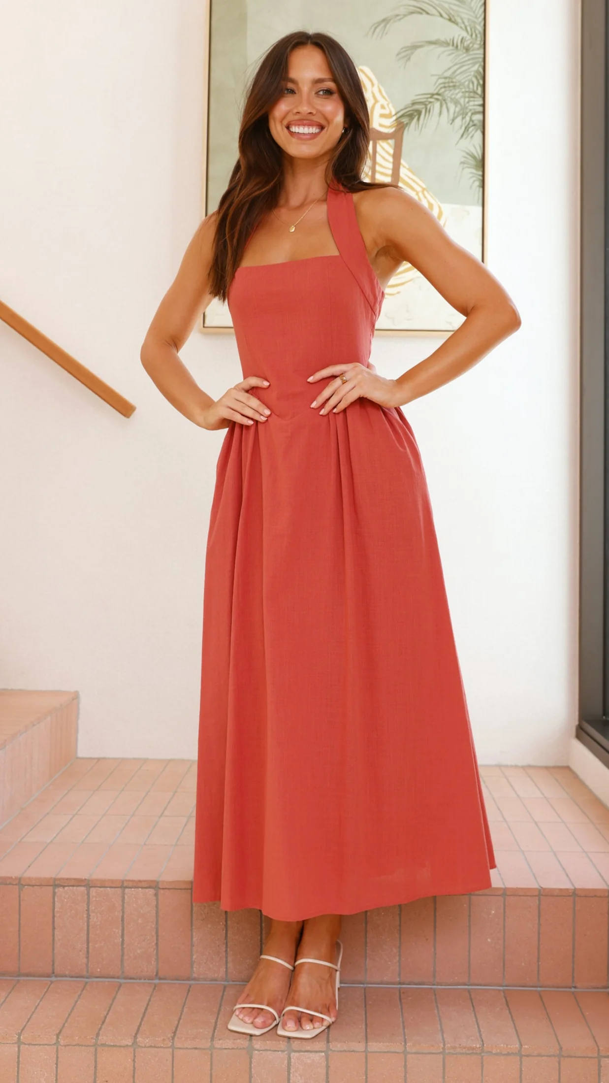 Caden Maxi Dress - Rust