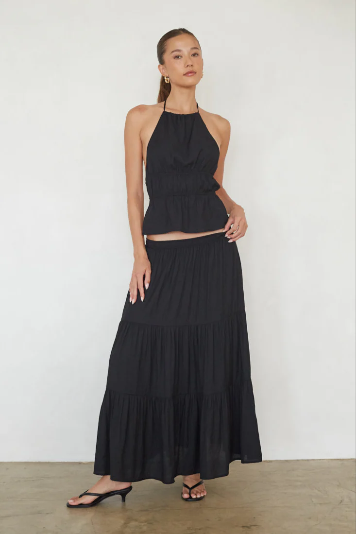 Hope Ruched Open Back Top