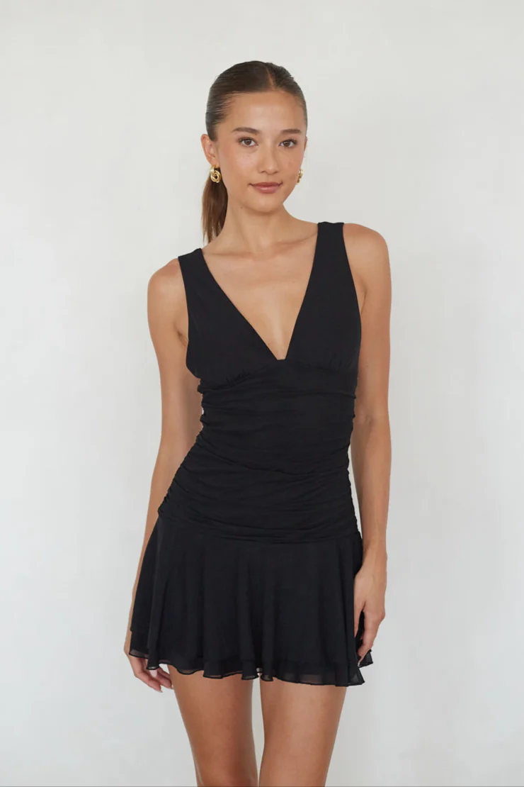 Quinley Drop Waist Mini Dress