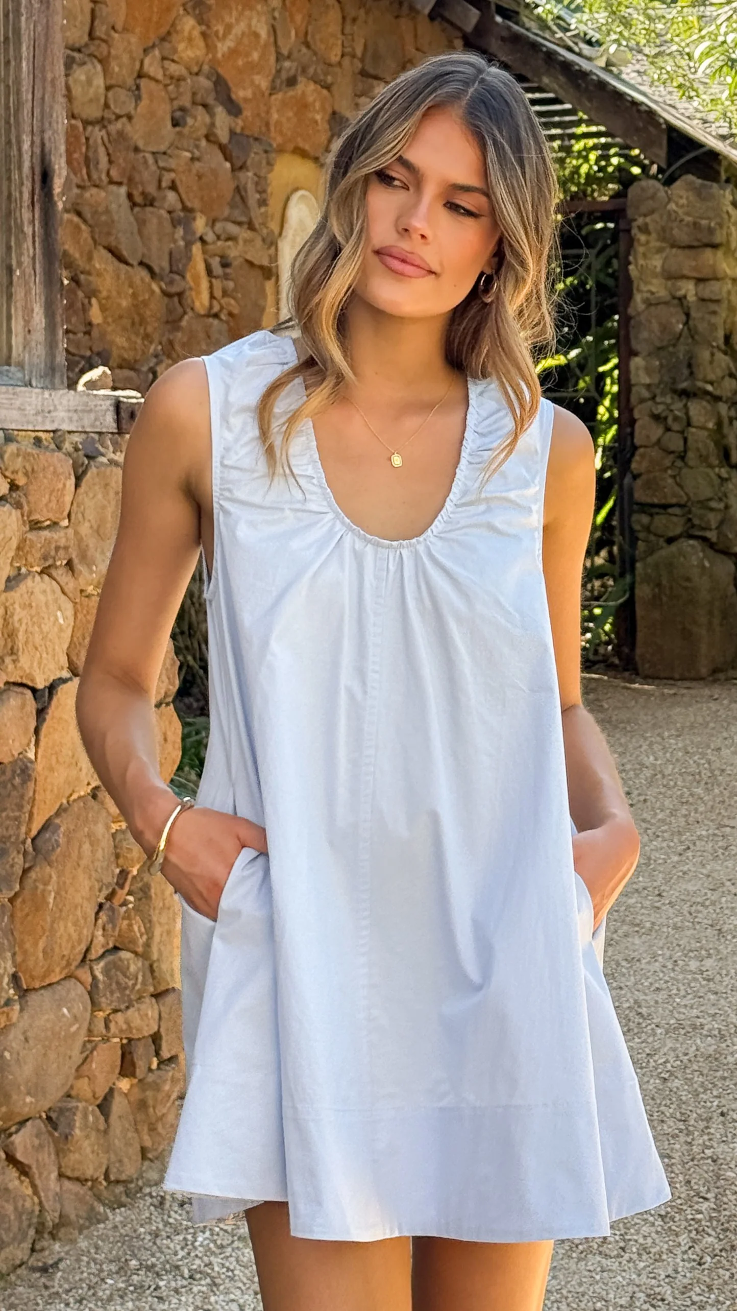 Vika Mini Dress - Blue