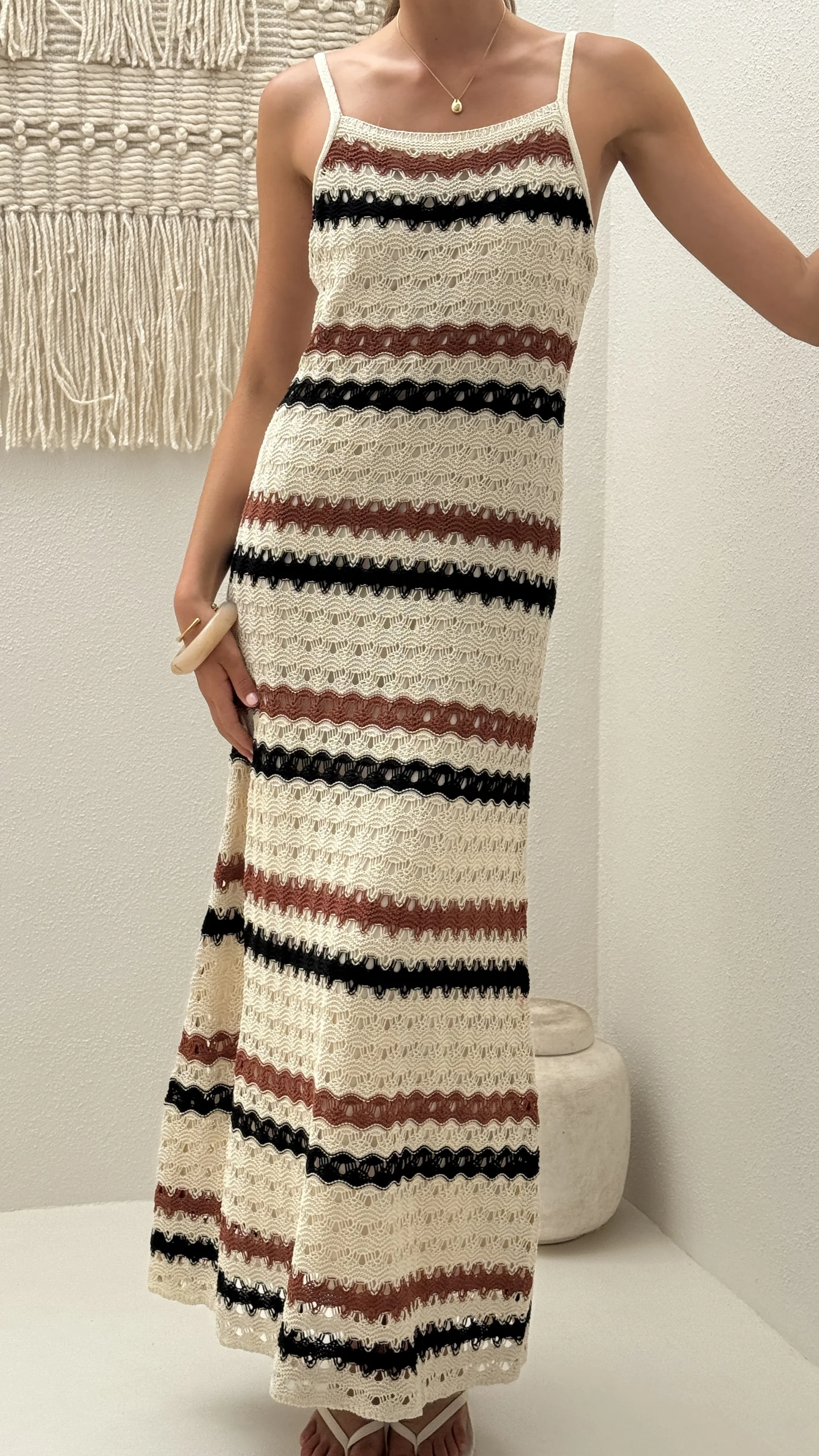 Kehlani Maxi Dress - Natural Stripe