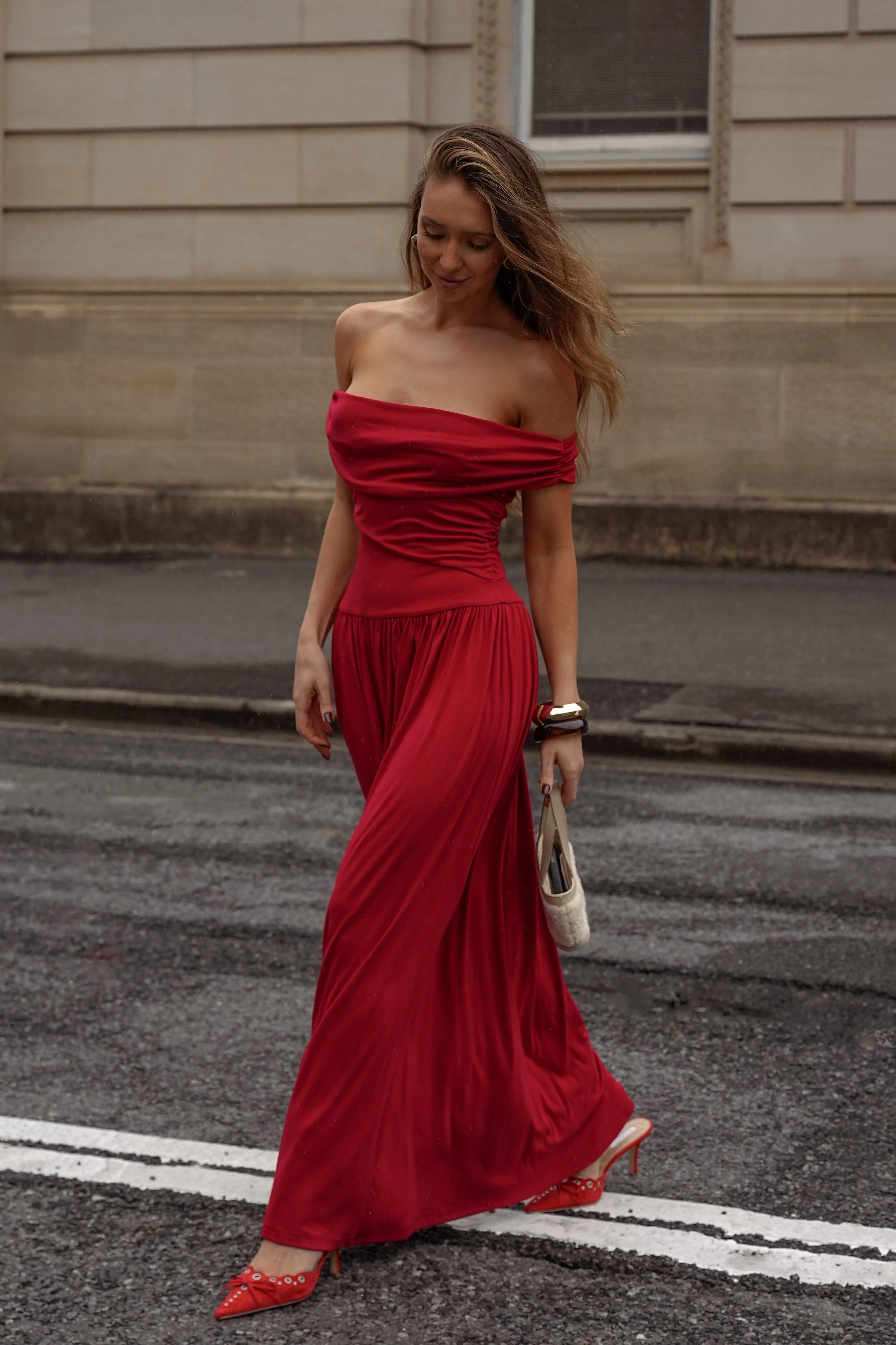 Manalla Maxi Dress - Cherry