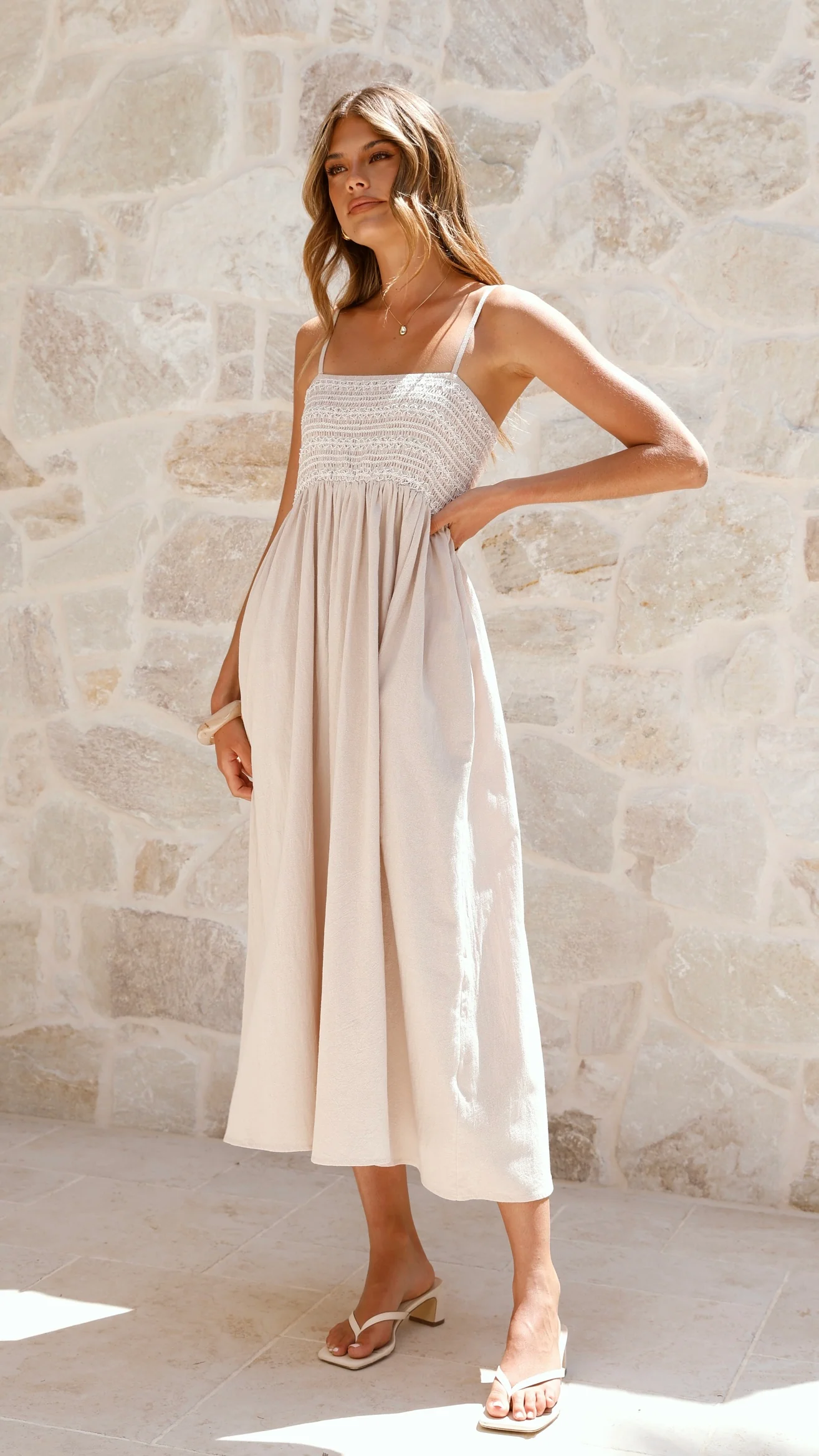 Kinsley Maxi Dress - Beige