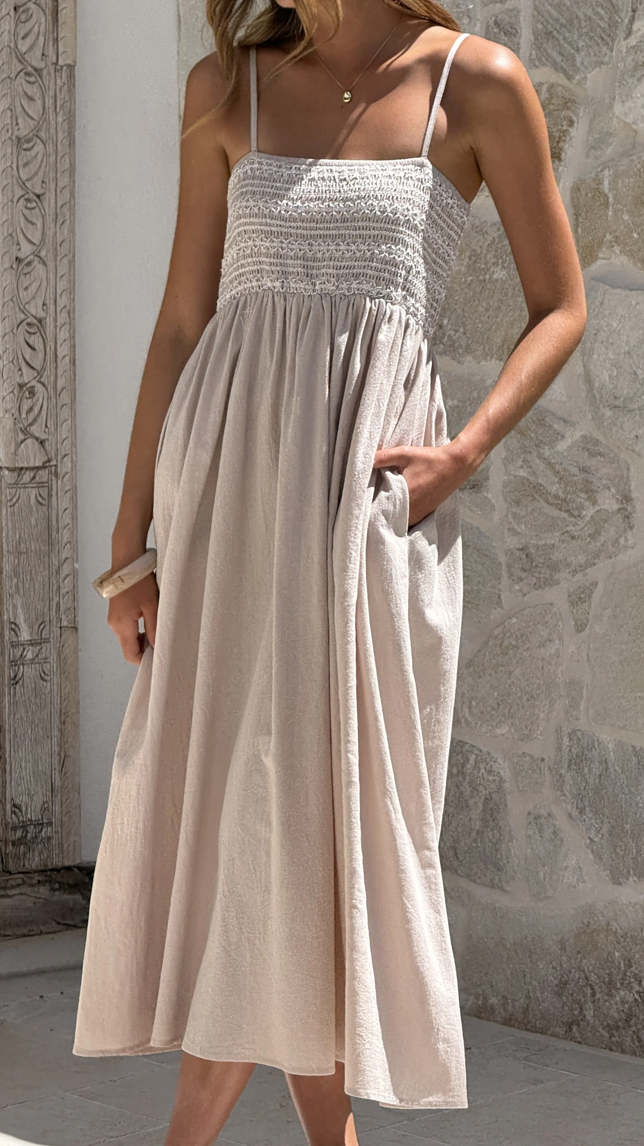 Kinsley Maxi Dress - Beige