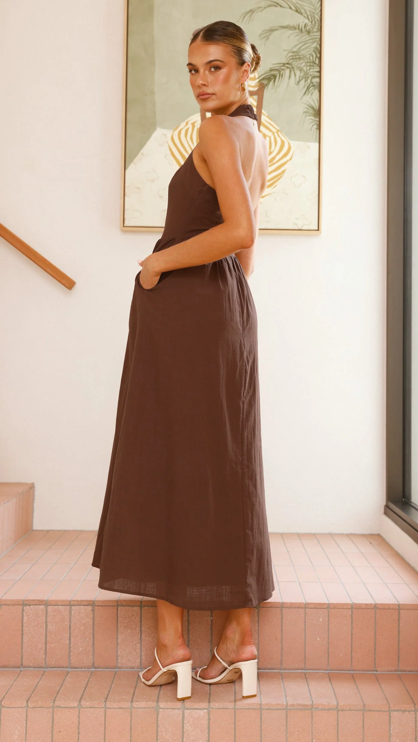 Caden Maxi Dress - Chocolate