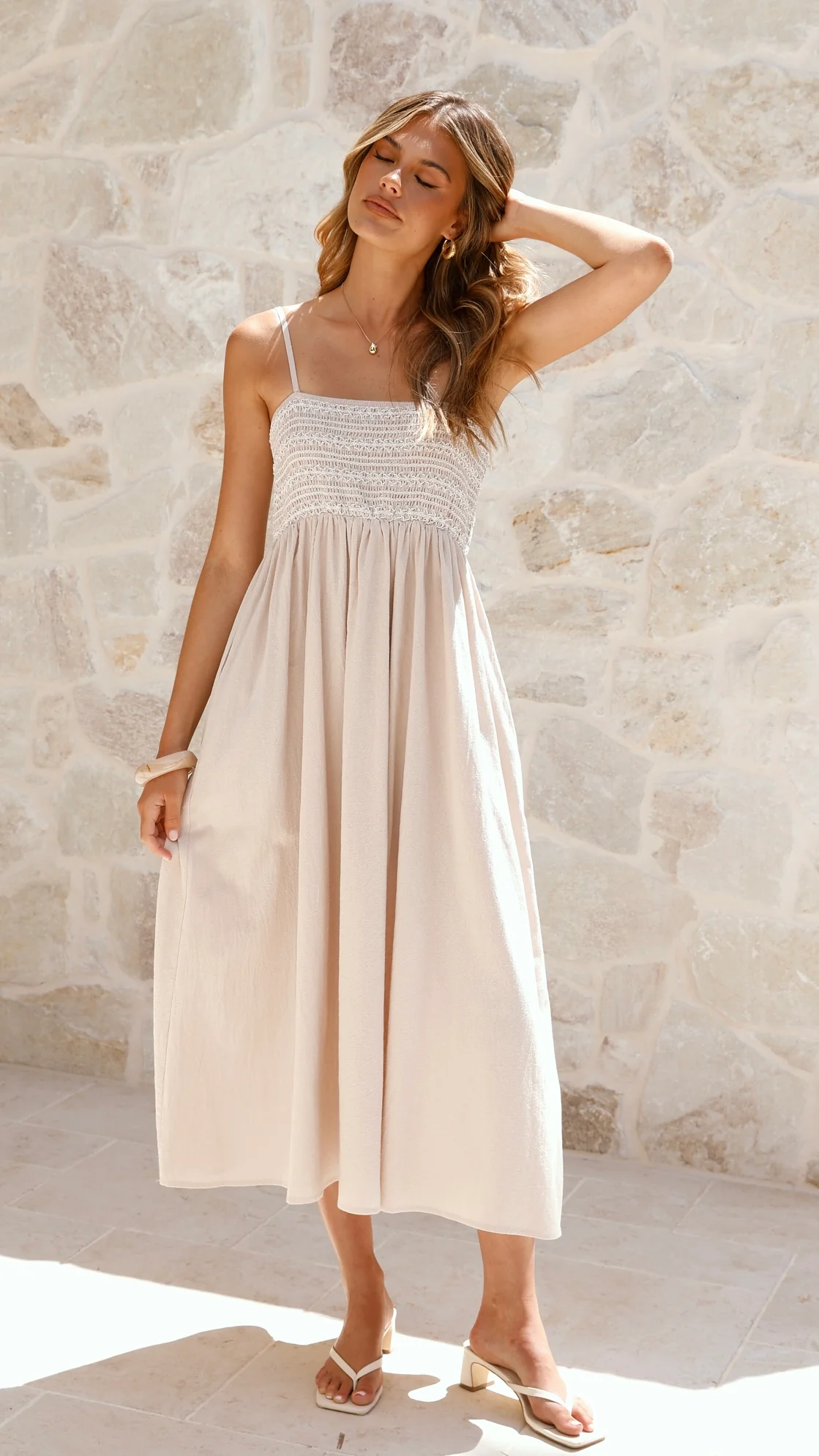 Kinsley Maxi Dress - Beige