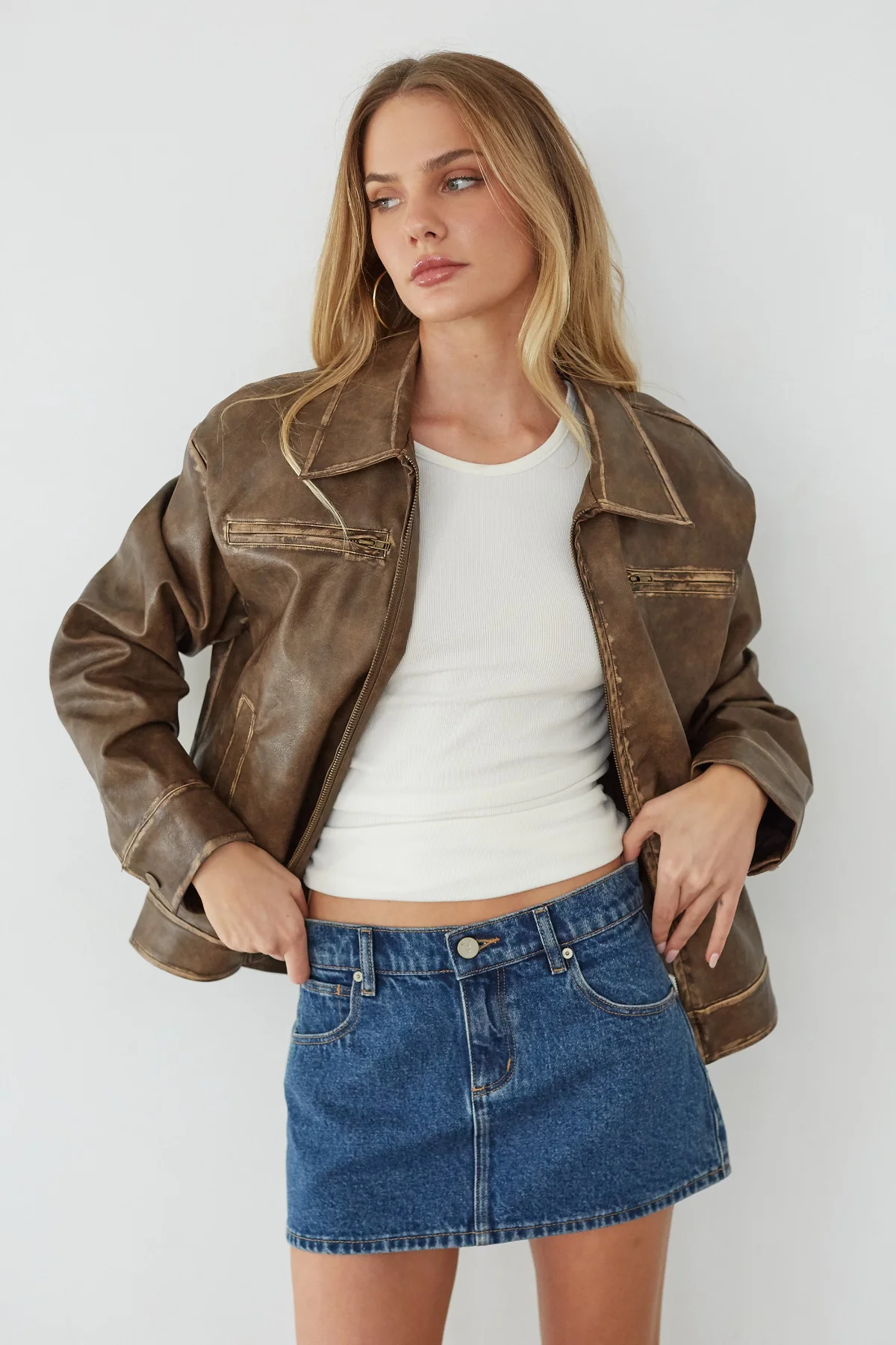 Dylan Faux Leather Jacket
