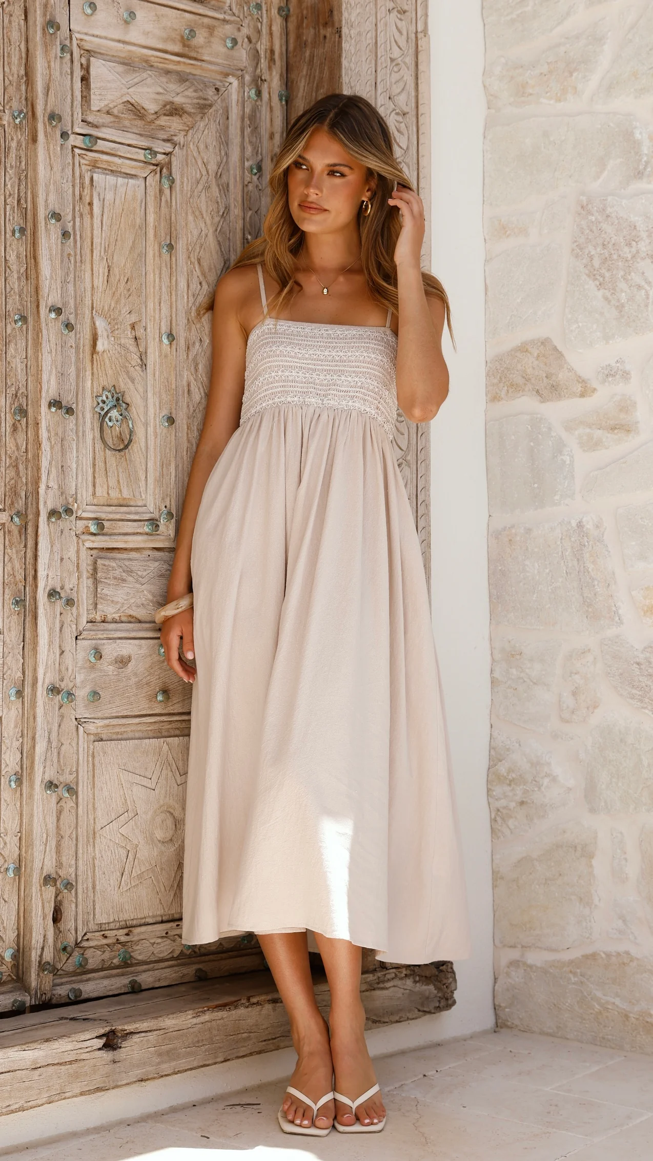 Kinsley Maxi Dress - Beige
