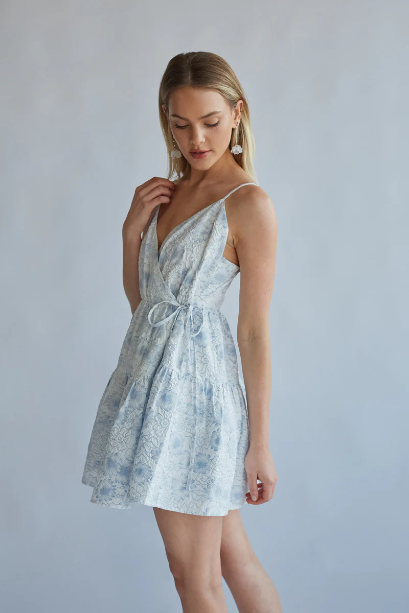 Whitney Floral Wrap Mini Dress