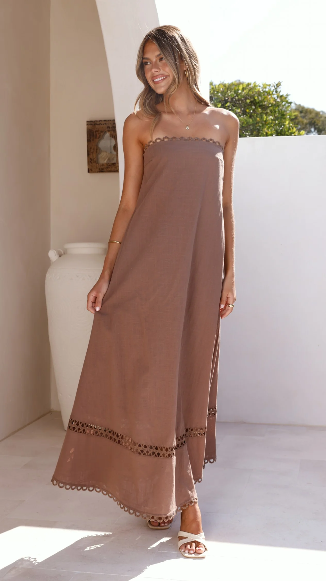 Sandra Maxi Dress - Brown