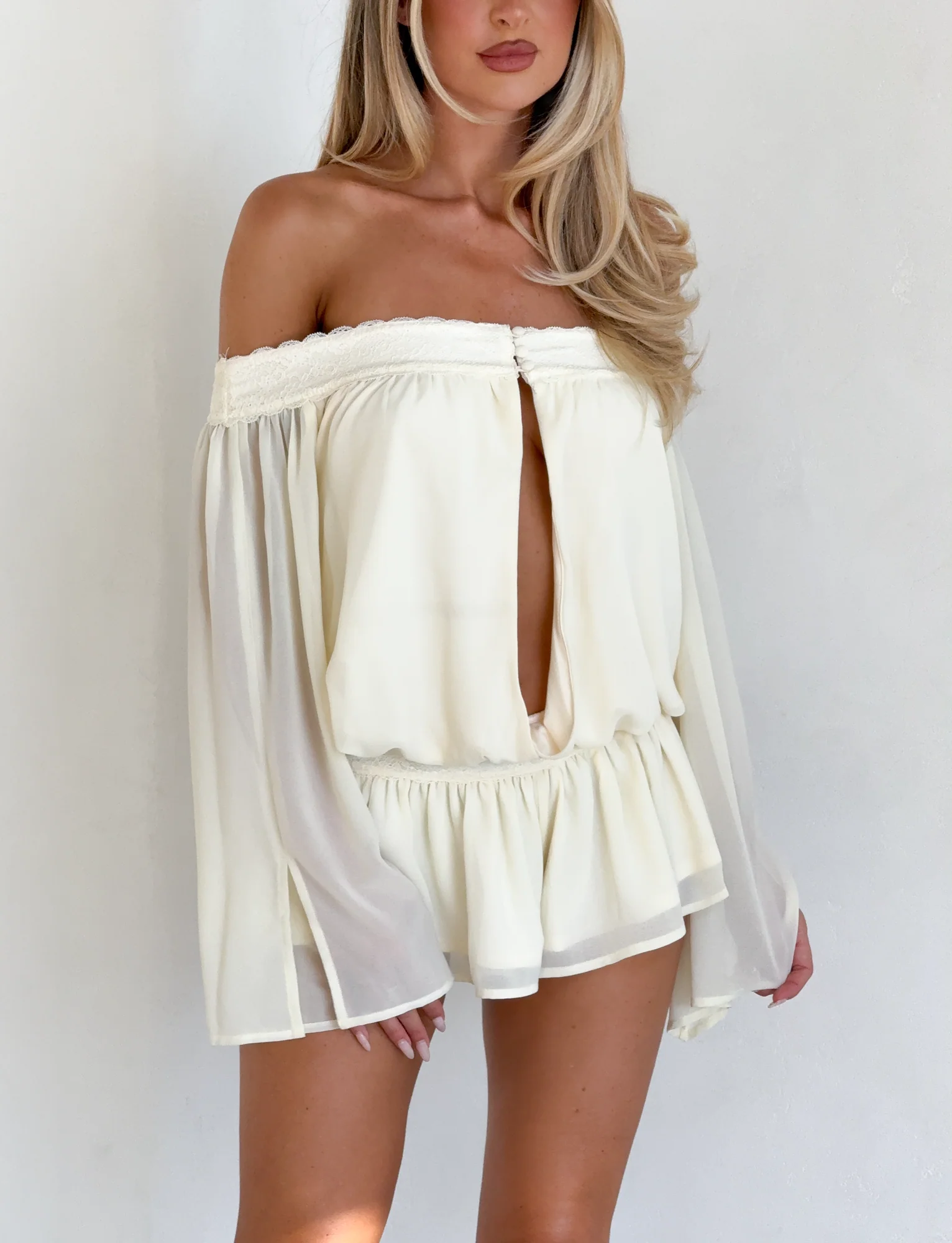 TESSIE PLAYSUIT - IVORY