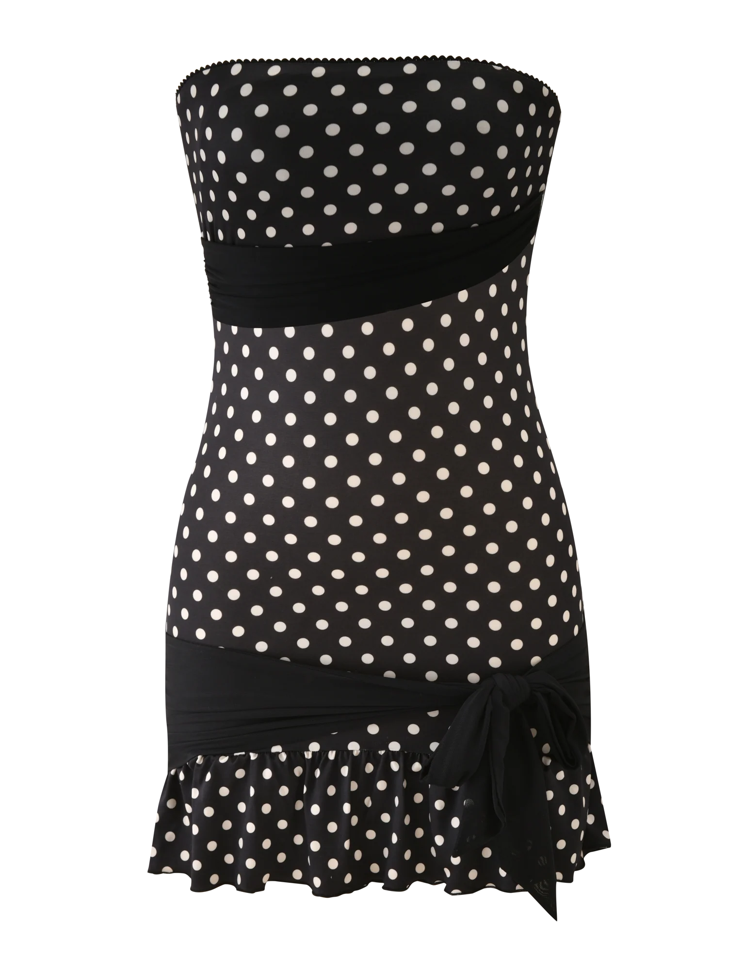 TOVE MINI DRESS - BLACK POLKA DOT