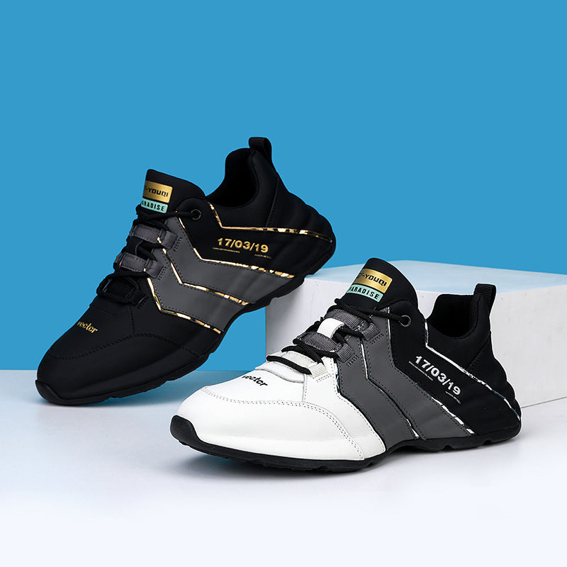 Skórzane buty codzienne ze skóry bydlęcej łączonej w kolorze