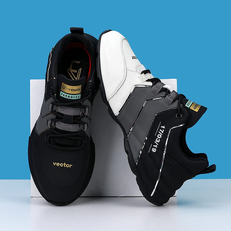 Skórzane buty codzienne ze skóry bydlęcej łączonej w kolorze