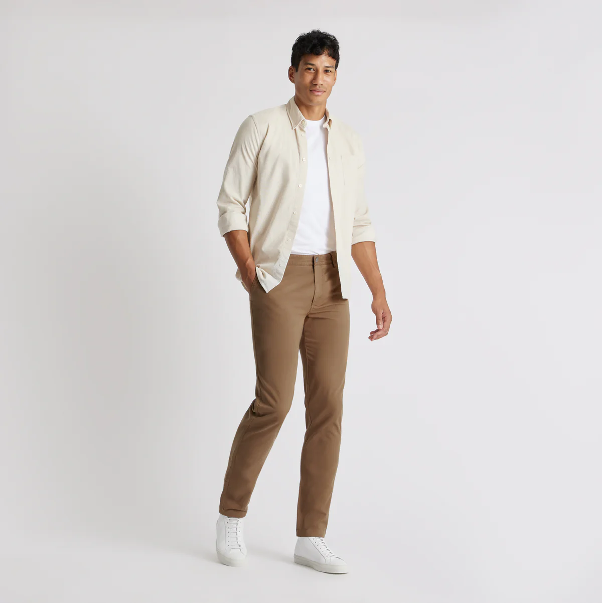Classic, smart-casual cotton chinos