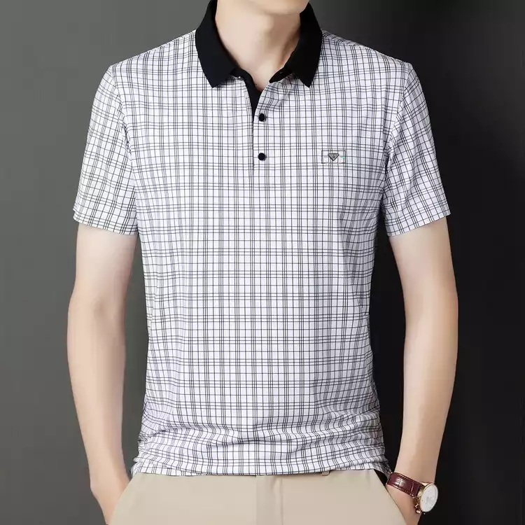 Ice silk short sleeve polo shirt