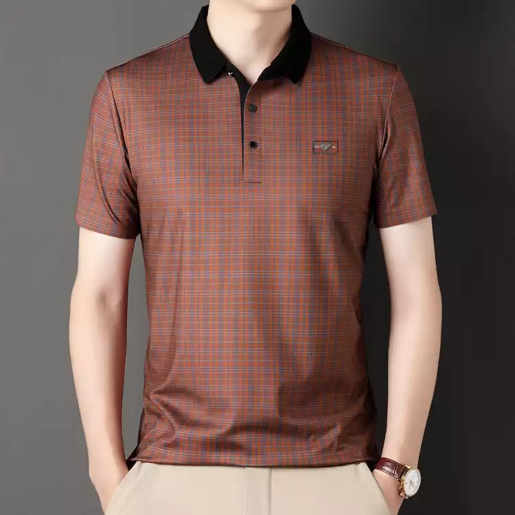 Ice silk short sleeve polo shirt