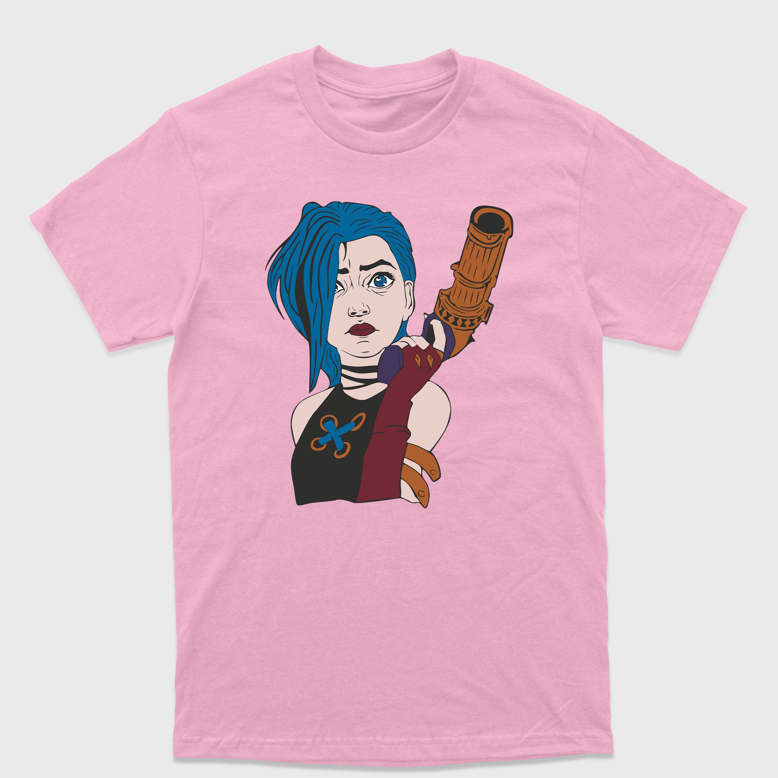 Camiseta Básica Jinx Arcane League of Legends