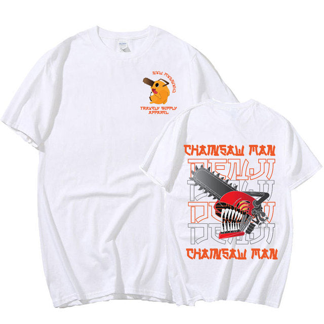 Camiseta Básica Denji e Pochita Chainsaw Man