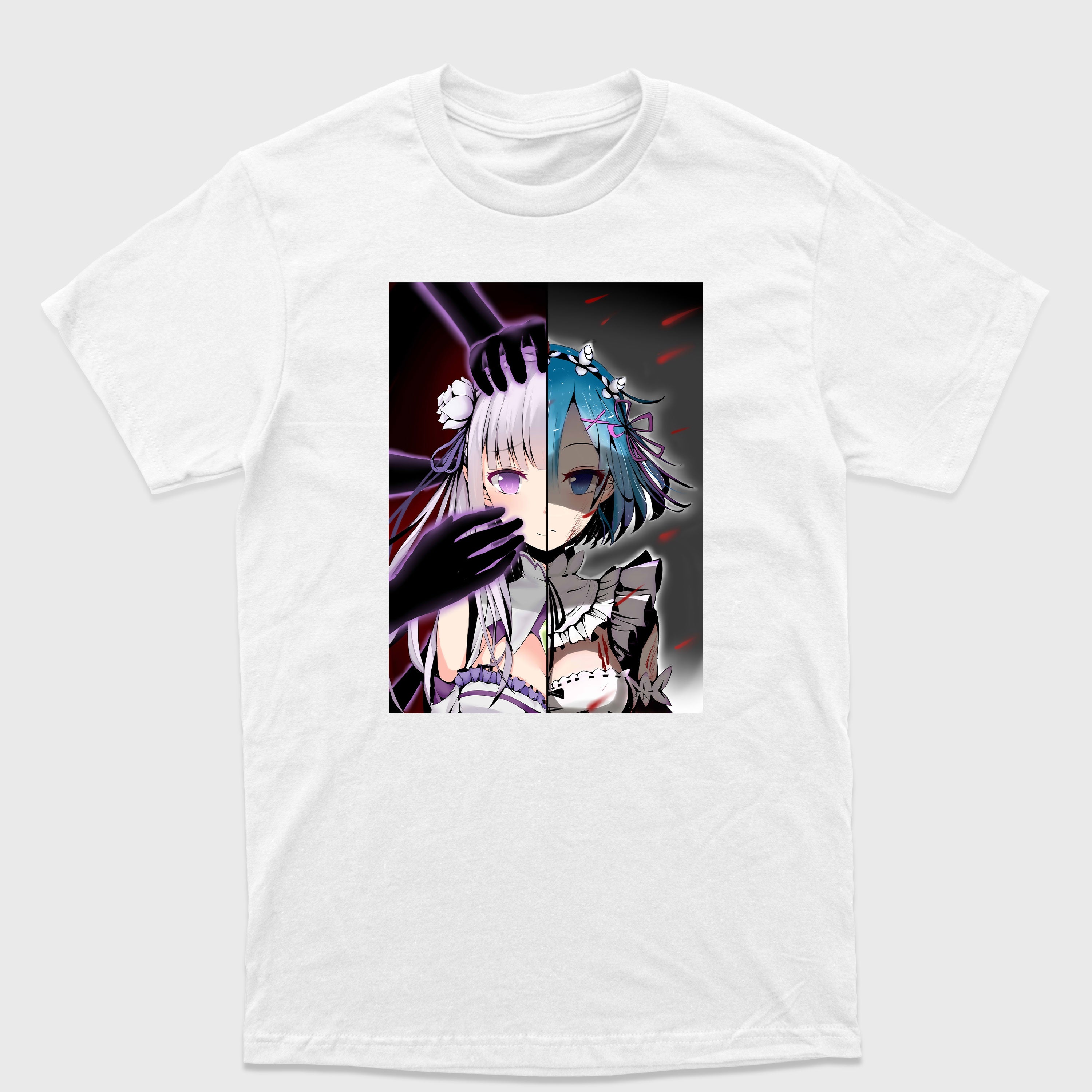 Camiseta Básica Anime Rezero Emilia Rem