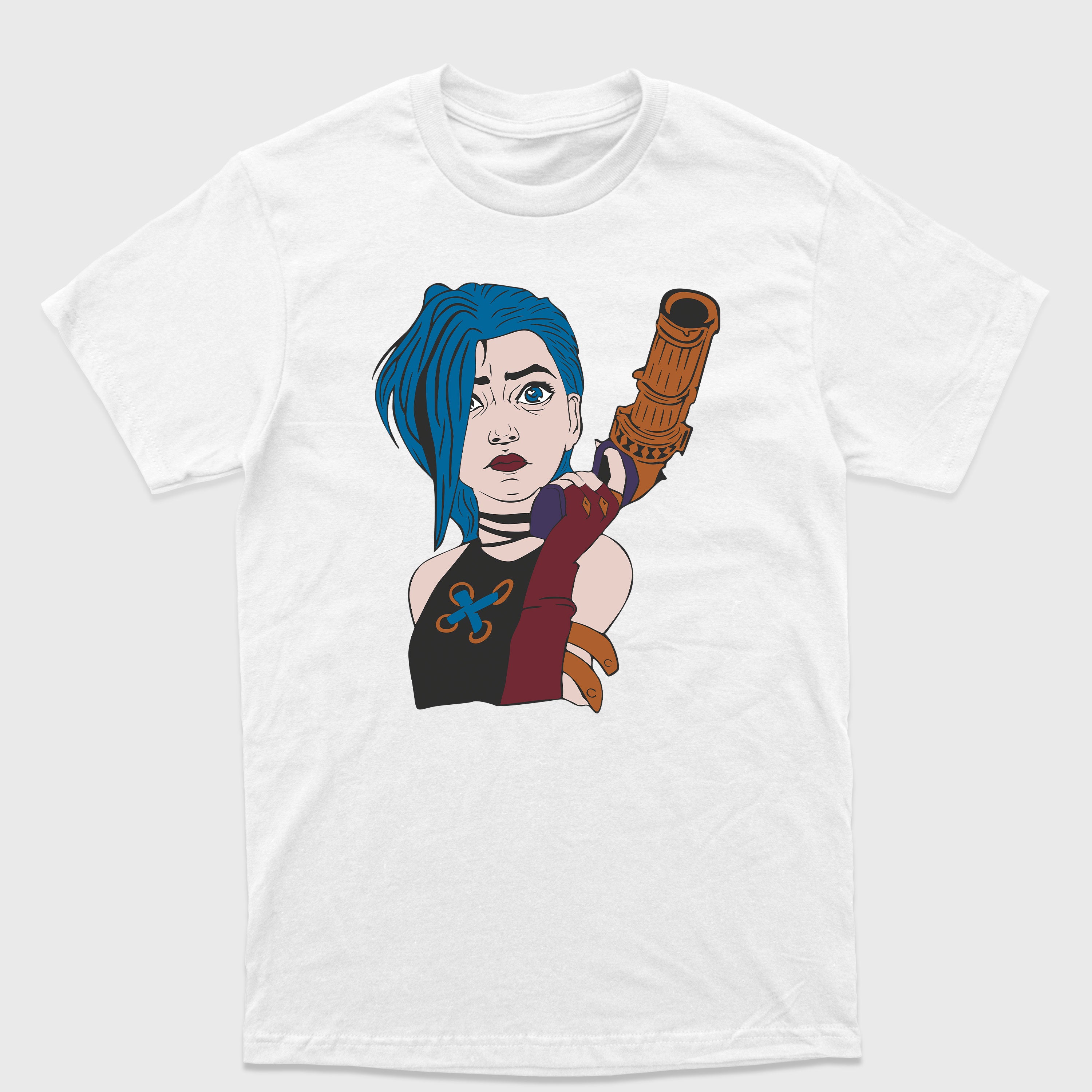 Camiseta Básica Jinx Arcane League of Legends