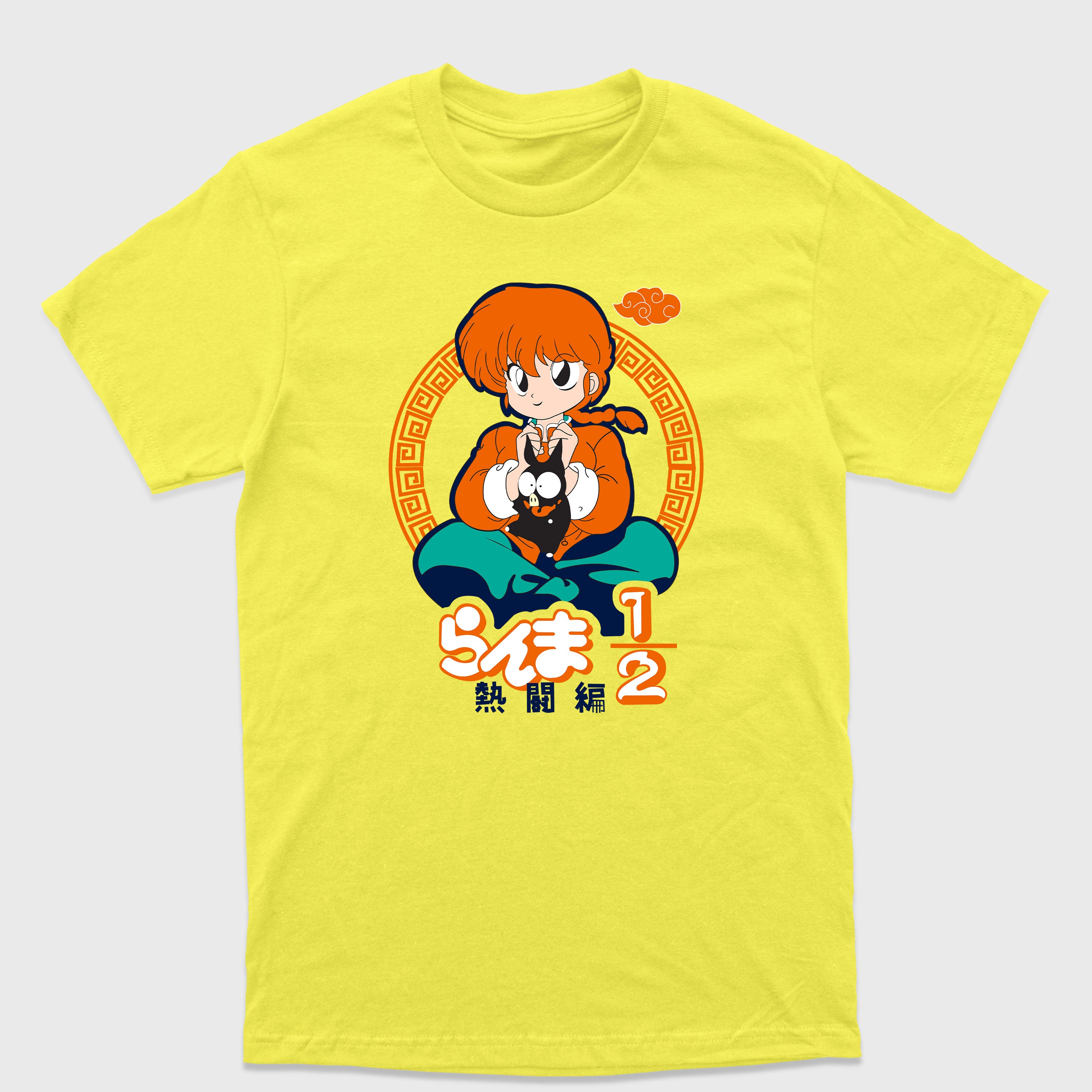 Camiseta Básica Ranma e Ryoga Porquinho - Ranma