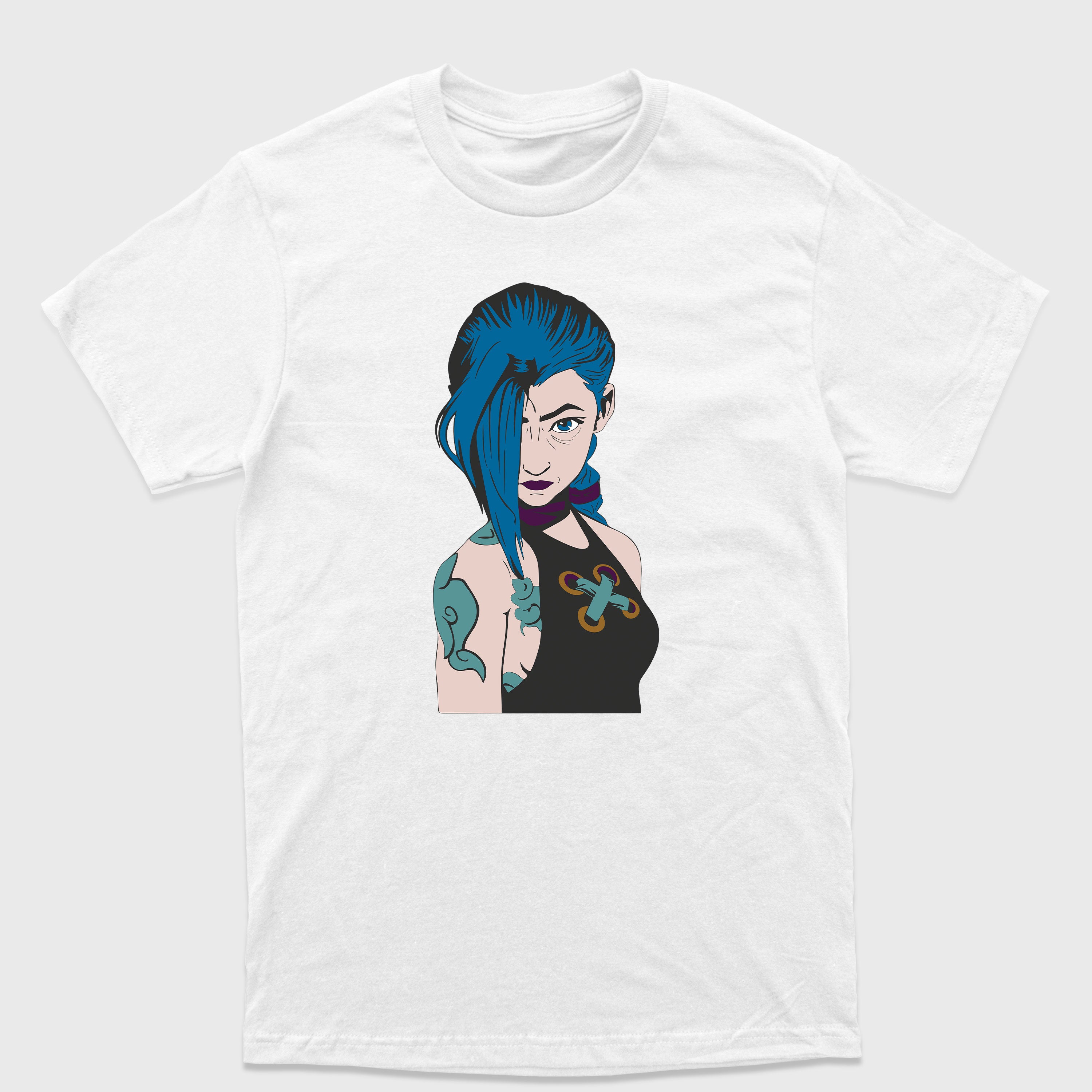 Camiseta Básica Jinx Arcane League of Legends