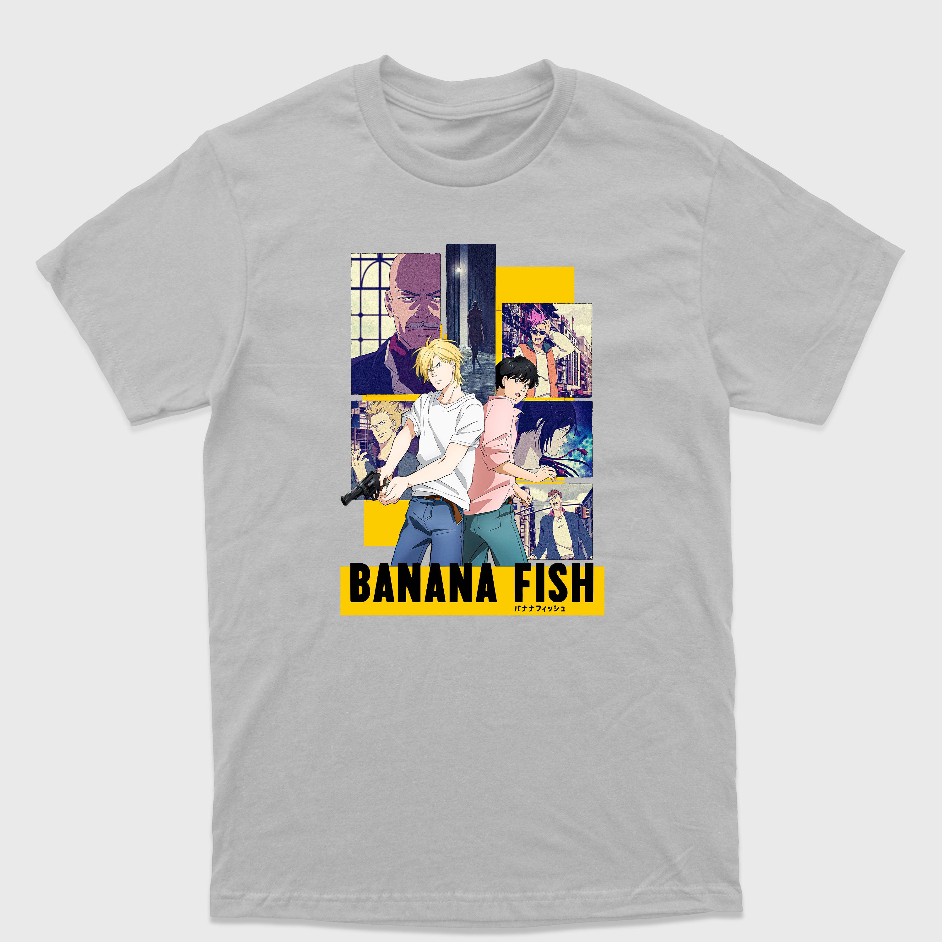 Camiseta Básica Banana Fish Eiji e Ash