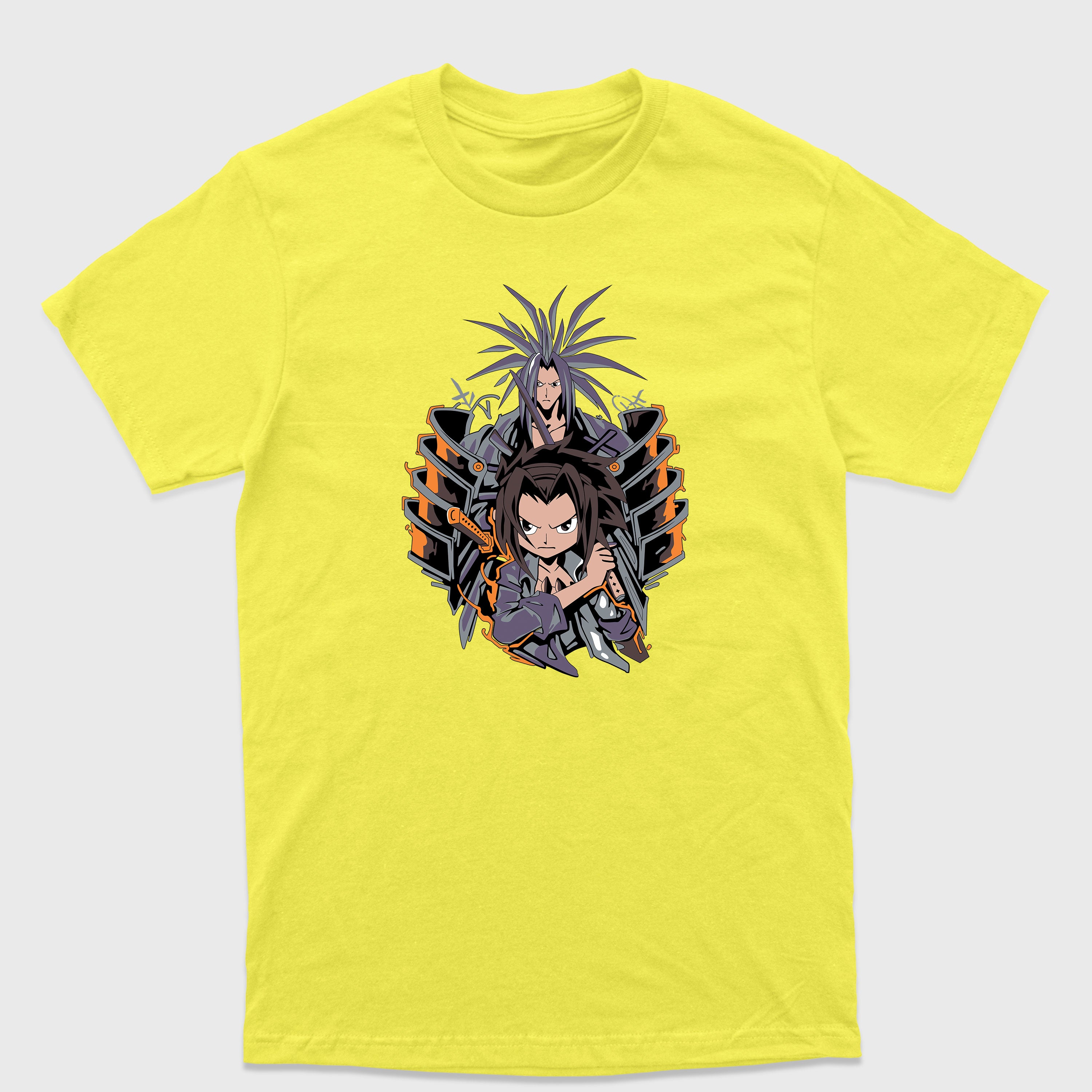 Camiseta Básica Yoh e Amidamaru Shaman King