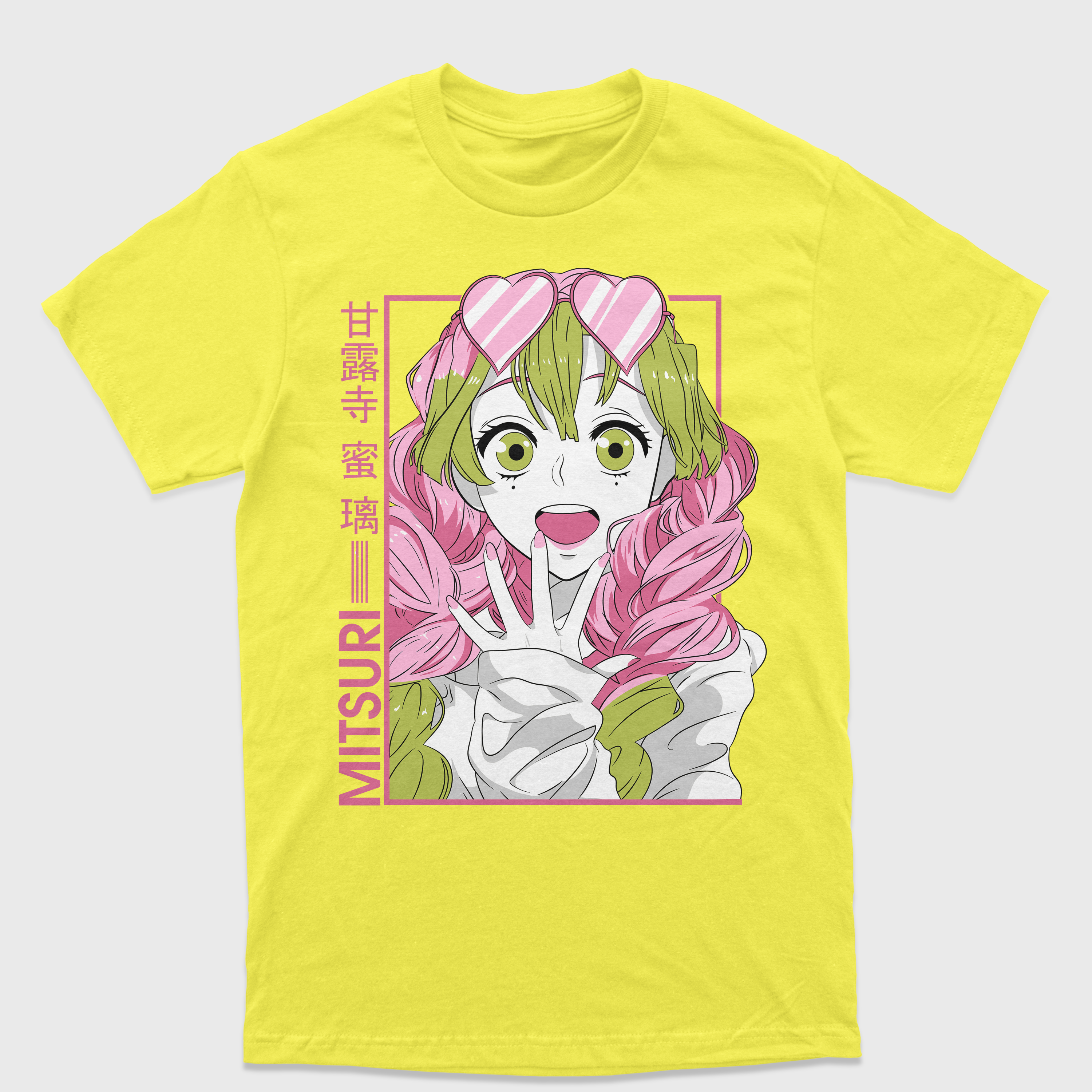 Camiseta Anime Mitsuri Demon Slayer Kimetsu No Yaiba