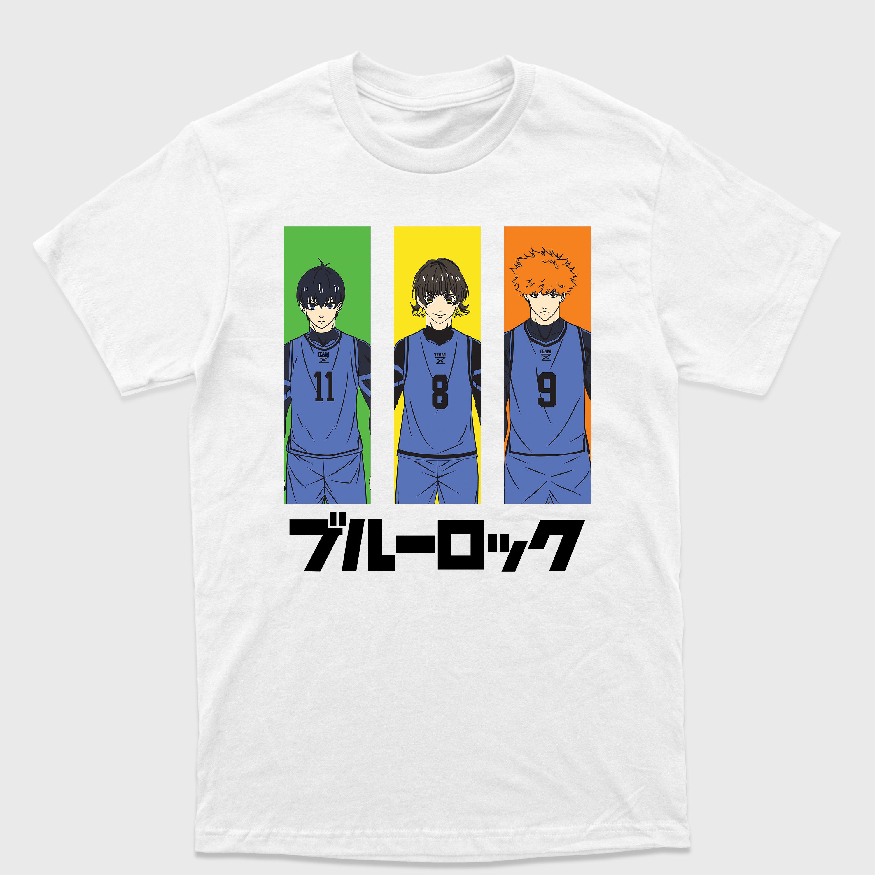 Camiseta Básica Trio Ataque Time Z Blue Lock